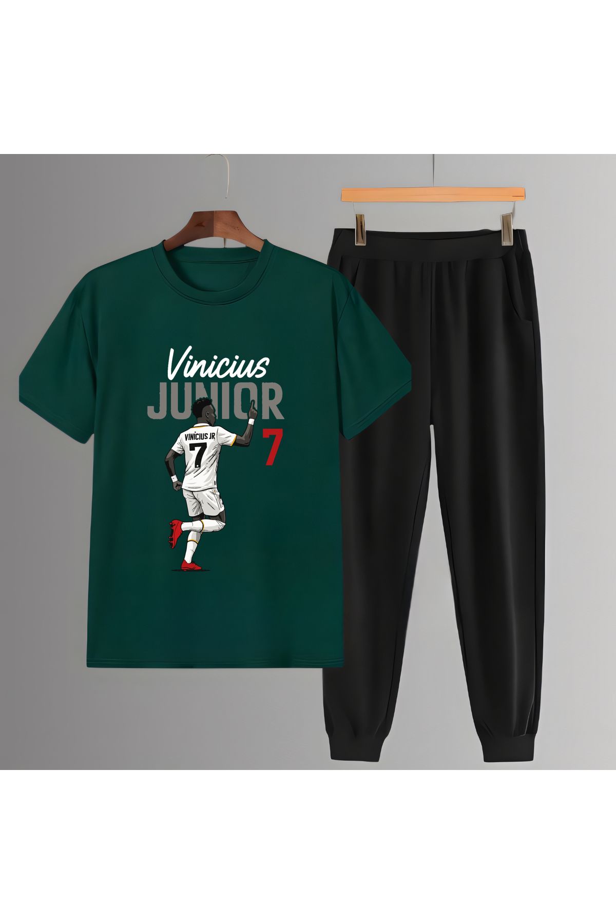 Biy Store Vinicius Junior fotoğraflı futbol forma baskılı unisex erkek tişört kadın t-shirt eşofman takımı