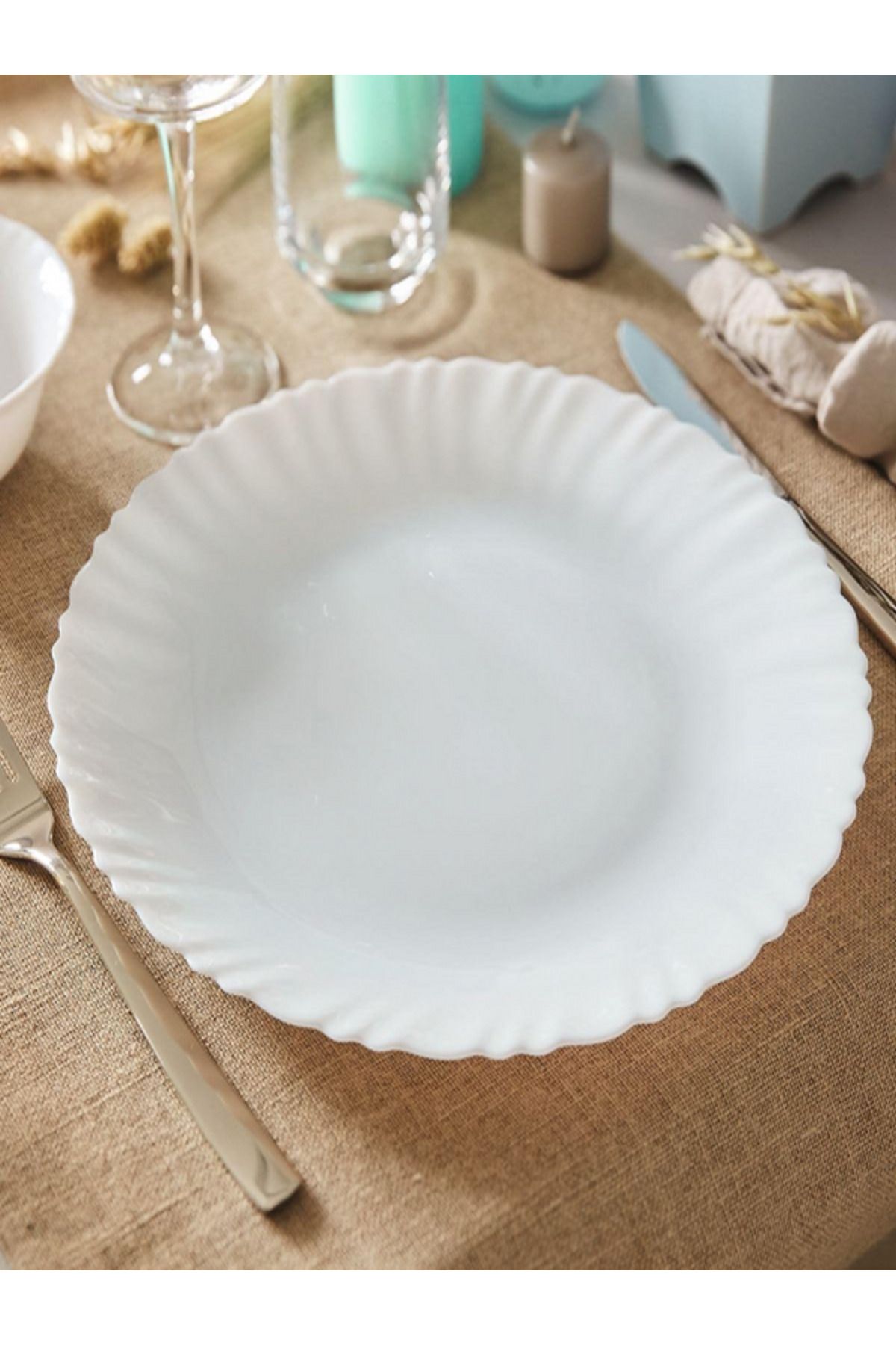 Luminarc-Feston High Quality Round Shaped Dinner Plate White 27cm 2