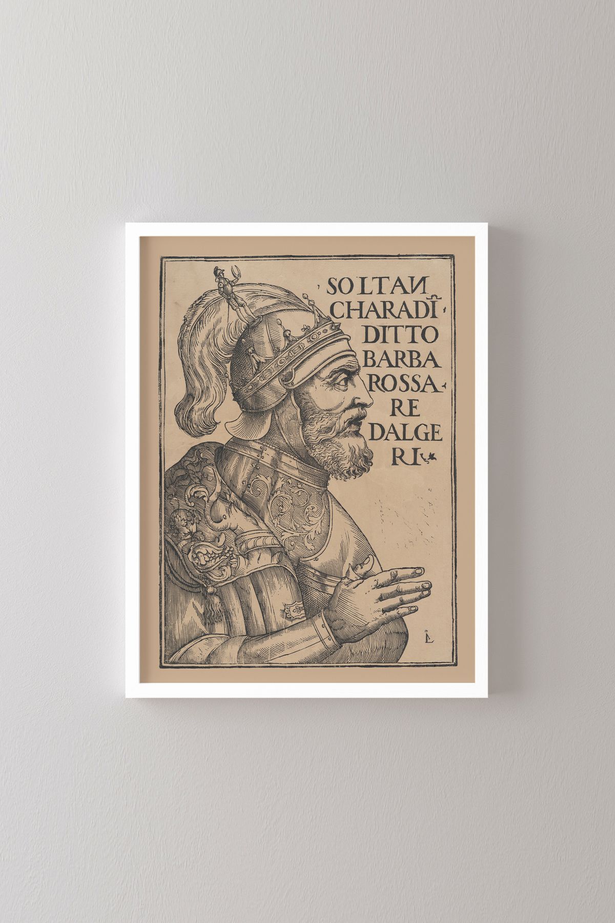 epiqart Barbaros Hayreddin Paşa - Beyaz Çerçeve