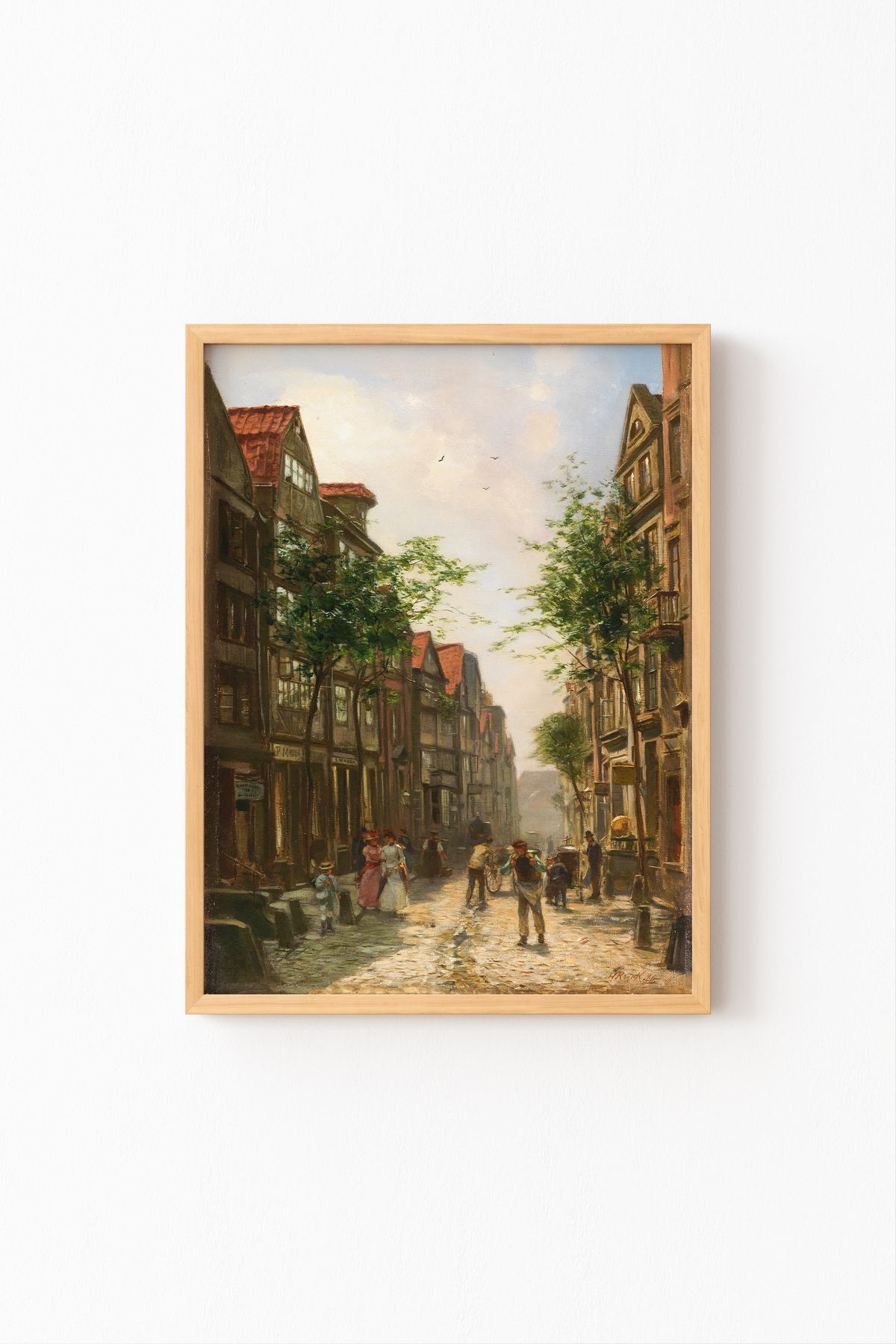 epiqart Hamburg - Ahşap Desenli Çerçeve