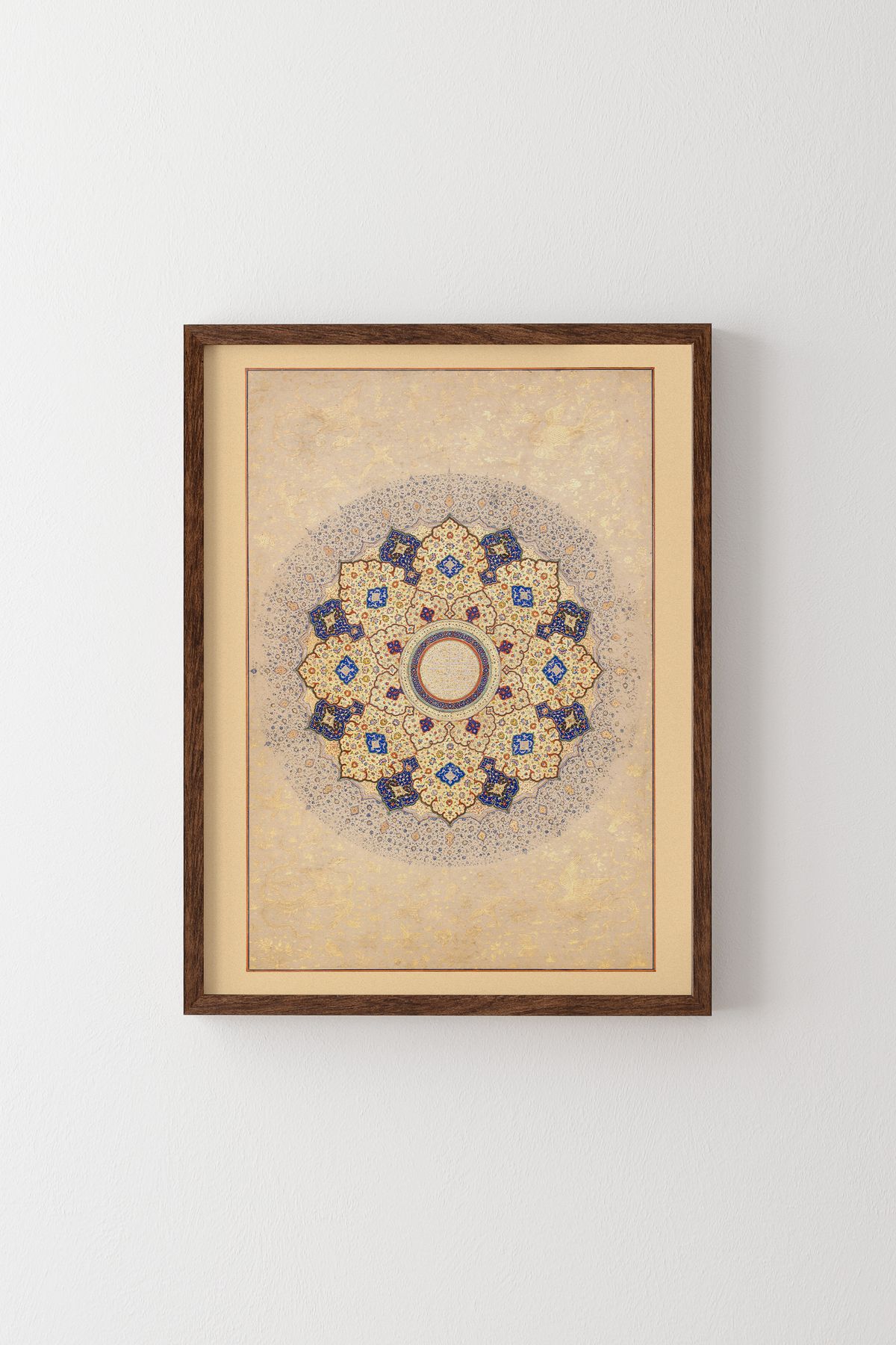 epiqart İslami Rozet - Ahşap Desenli Çerçeve