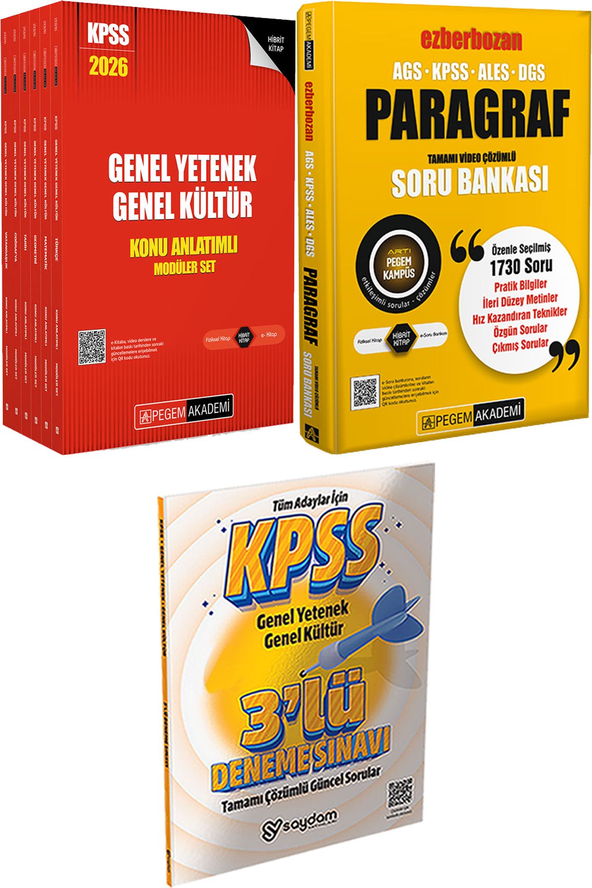 Pegem Akademi Yayıncılık 2026 KPSS Lisans Konu Anlatımlı Modüler Set - Ezberbozan Paragraf Çözümlü Soru + 3 Deneme Hediye