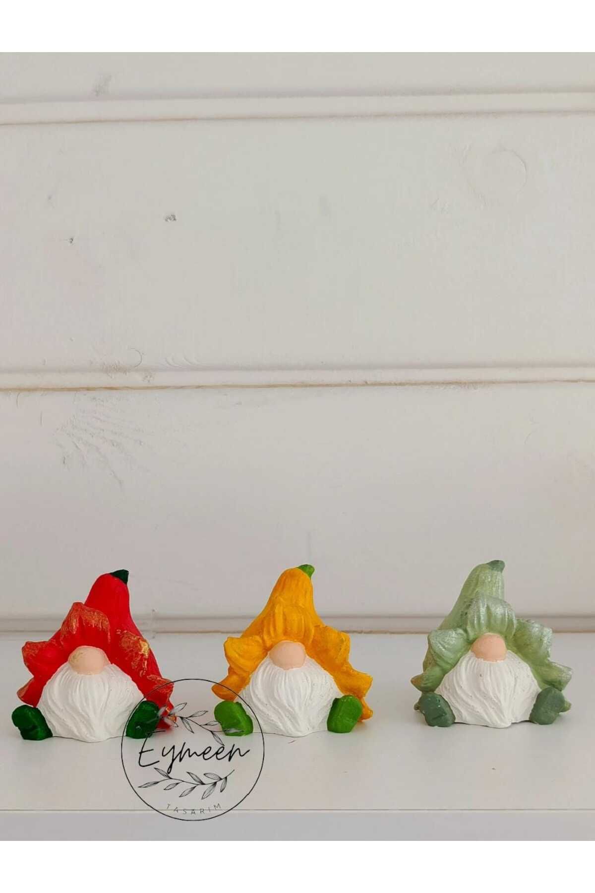 Eymen 3'lü Gnome Burnuk Cüceler Hediyelik