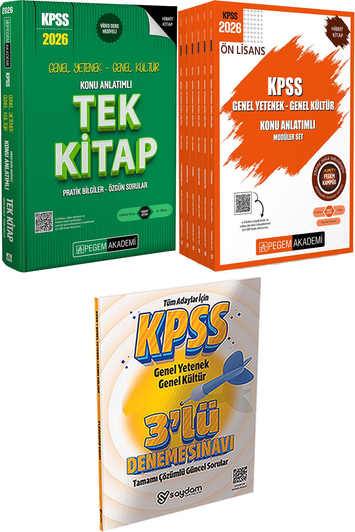 Pegem Akademi Yayıncılık 2026 KPSS Konu Anlatımlı Tek Kitap - 2026 KPSS Ön Lisans Konu Modüler Set + 3 Deneme