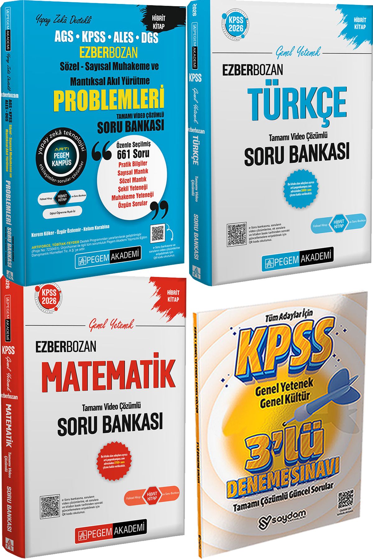 Pegem Akademi Yayıncılık Muhakeme Problemleri Soru - Ezberbozan Türkçe Matematik Çözümlü Soru + 3 Deneme