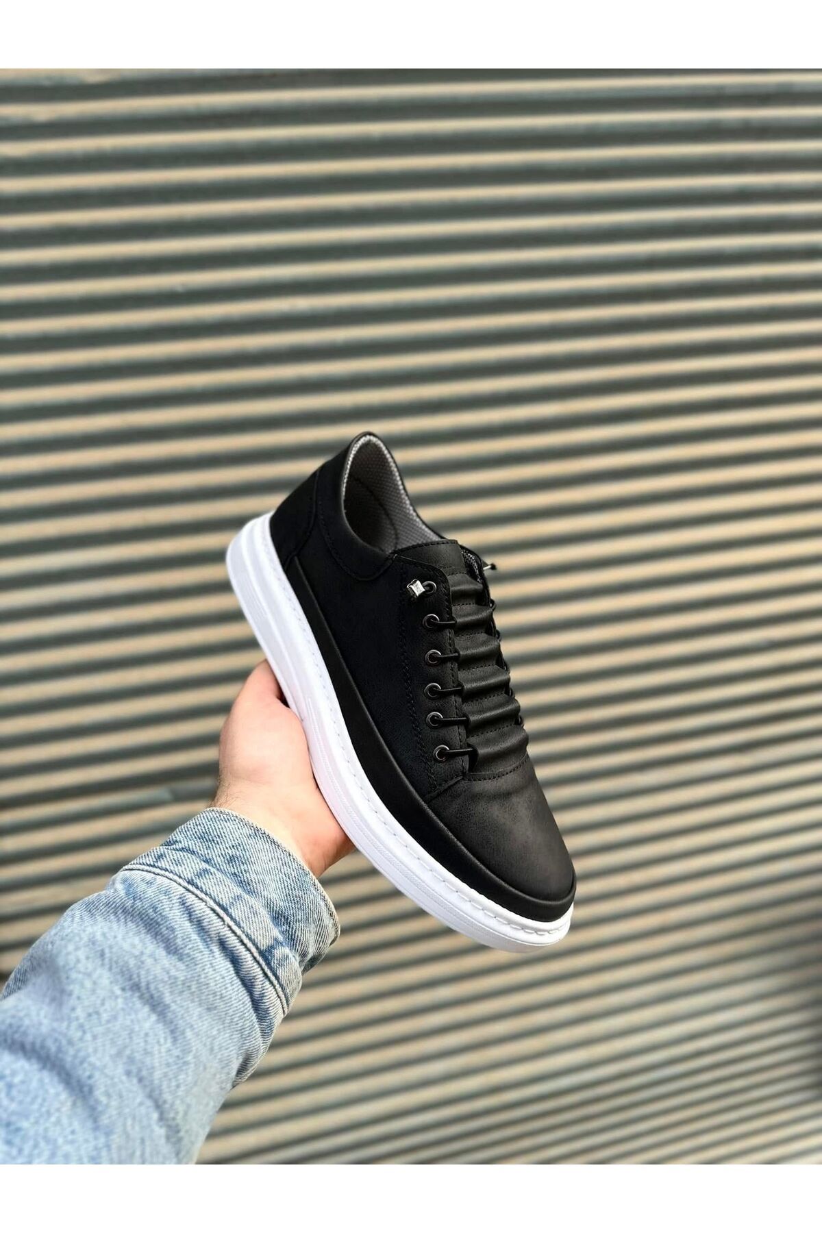 MAYDANOZSHOES Siyah Erkek Günlük Sneaker Ayakkabı - Rahat Tabanlı Şık Tasarım