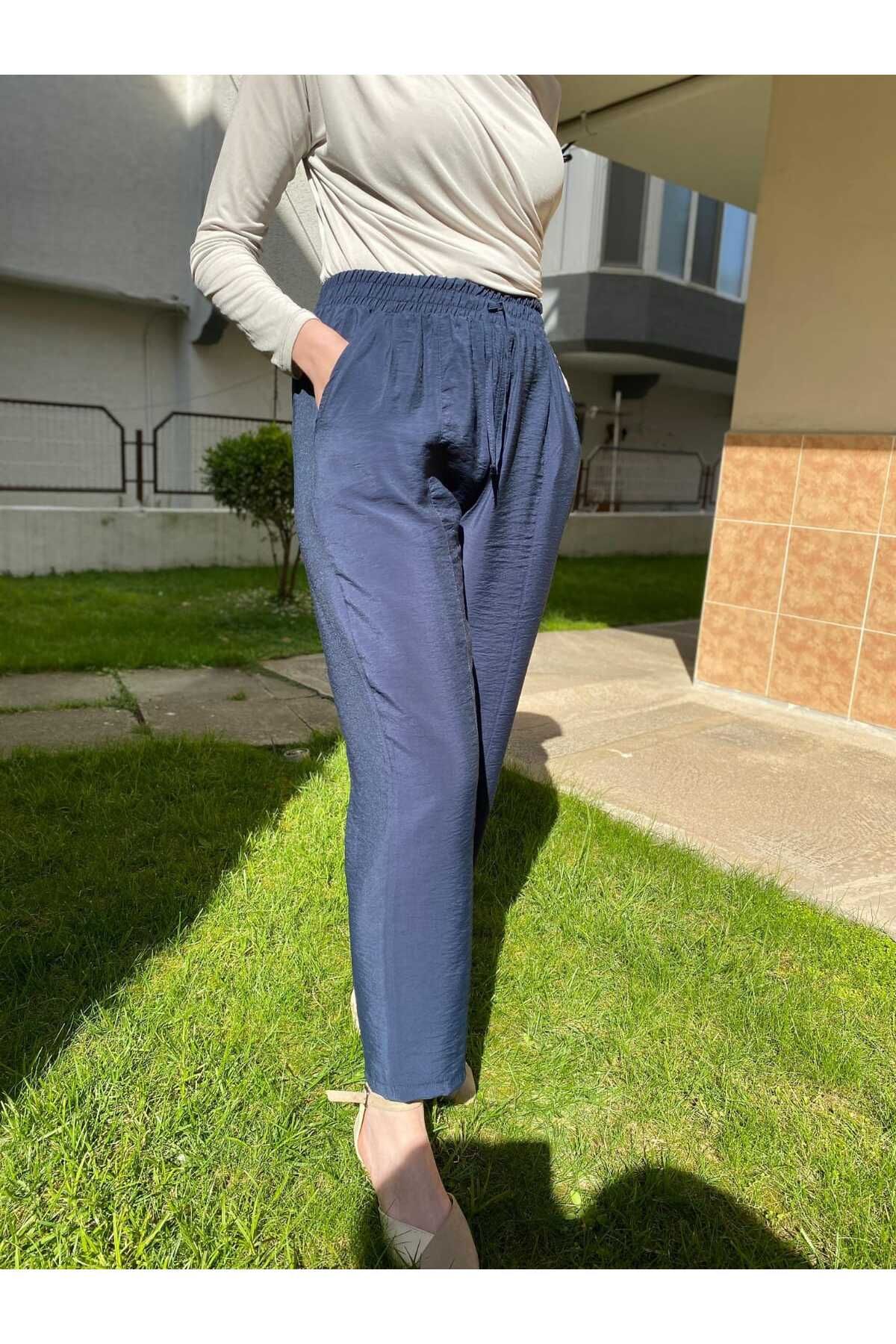 BAYRAKÇIOĞLU YAZLIK KETEN BAMBU CRUSH BATTAL VE NORMAL BEDEN PANTOLON