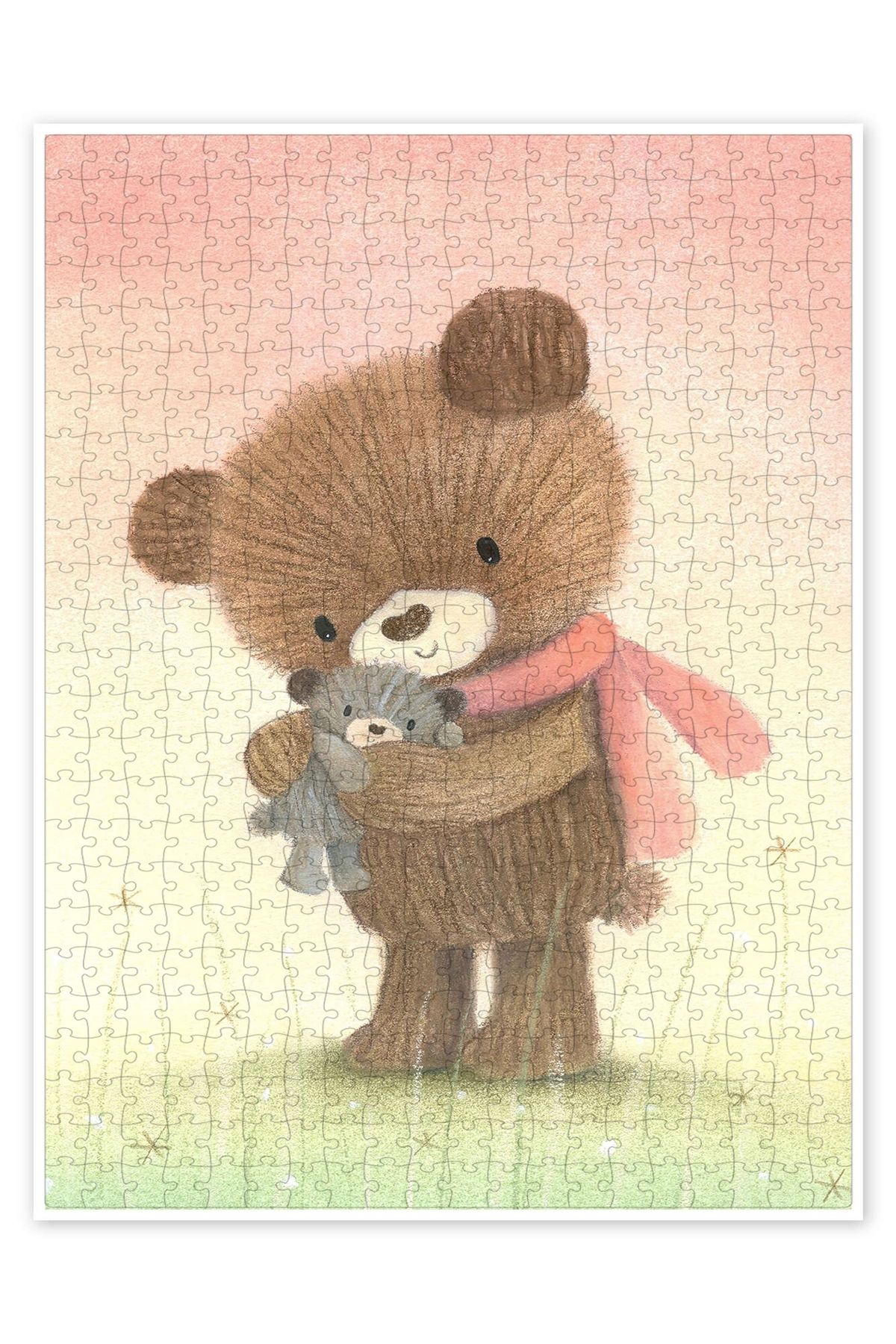 Jeronkarji Ayı arkadaşlar 500 Parça Puzzle Yapboz Çocuklar için Neşeli Hayvan Temalı