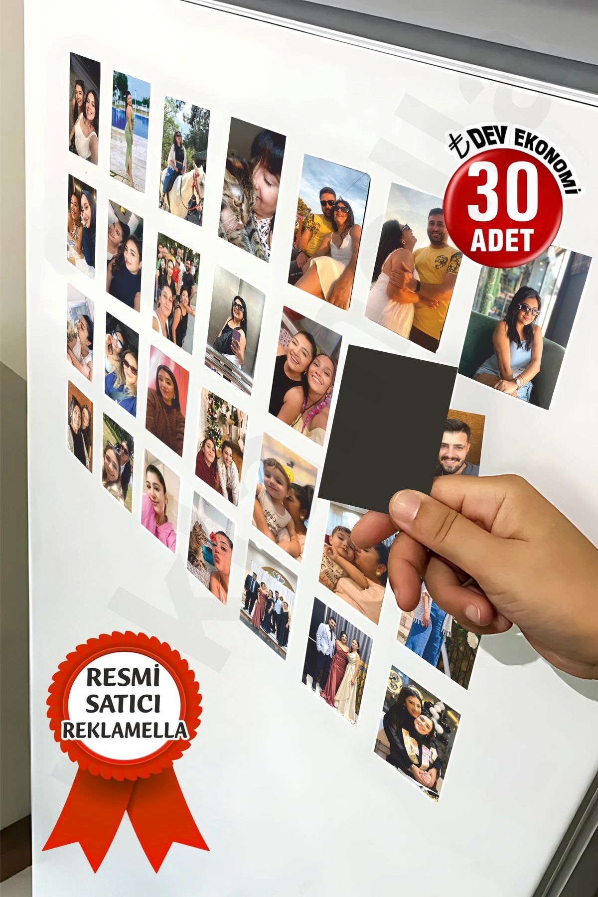 reklamella Kişiye Özel Fotoğraflı Resimli Buzdolabı Magneti 8x6 Cm 30 Adet 5464163552 Foto Gönderimi