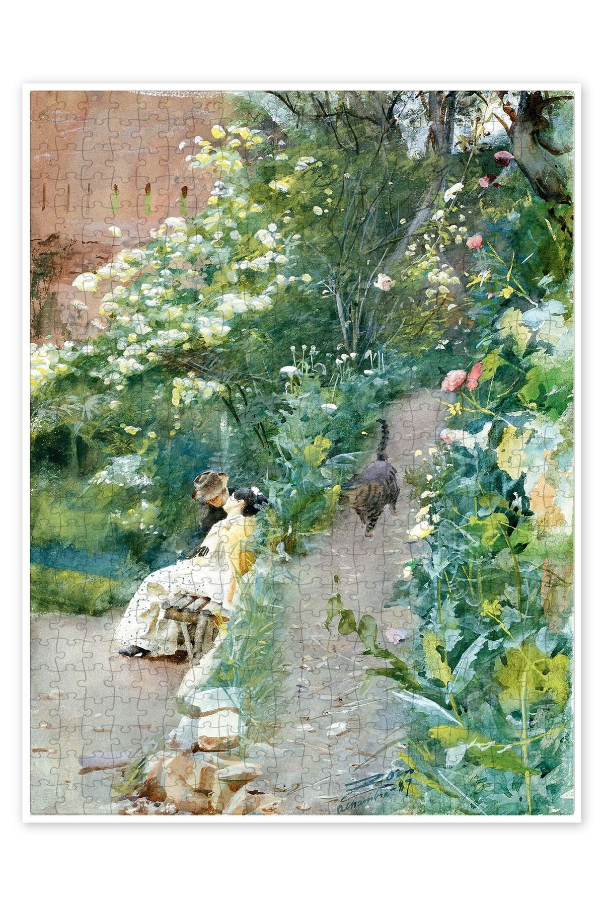 Jeronkarji Alhambra Park 500 Parça Puzzle Yapboz Kedi Köpek Temalı Doğa ve Orman Hayvanları
