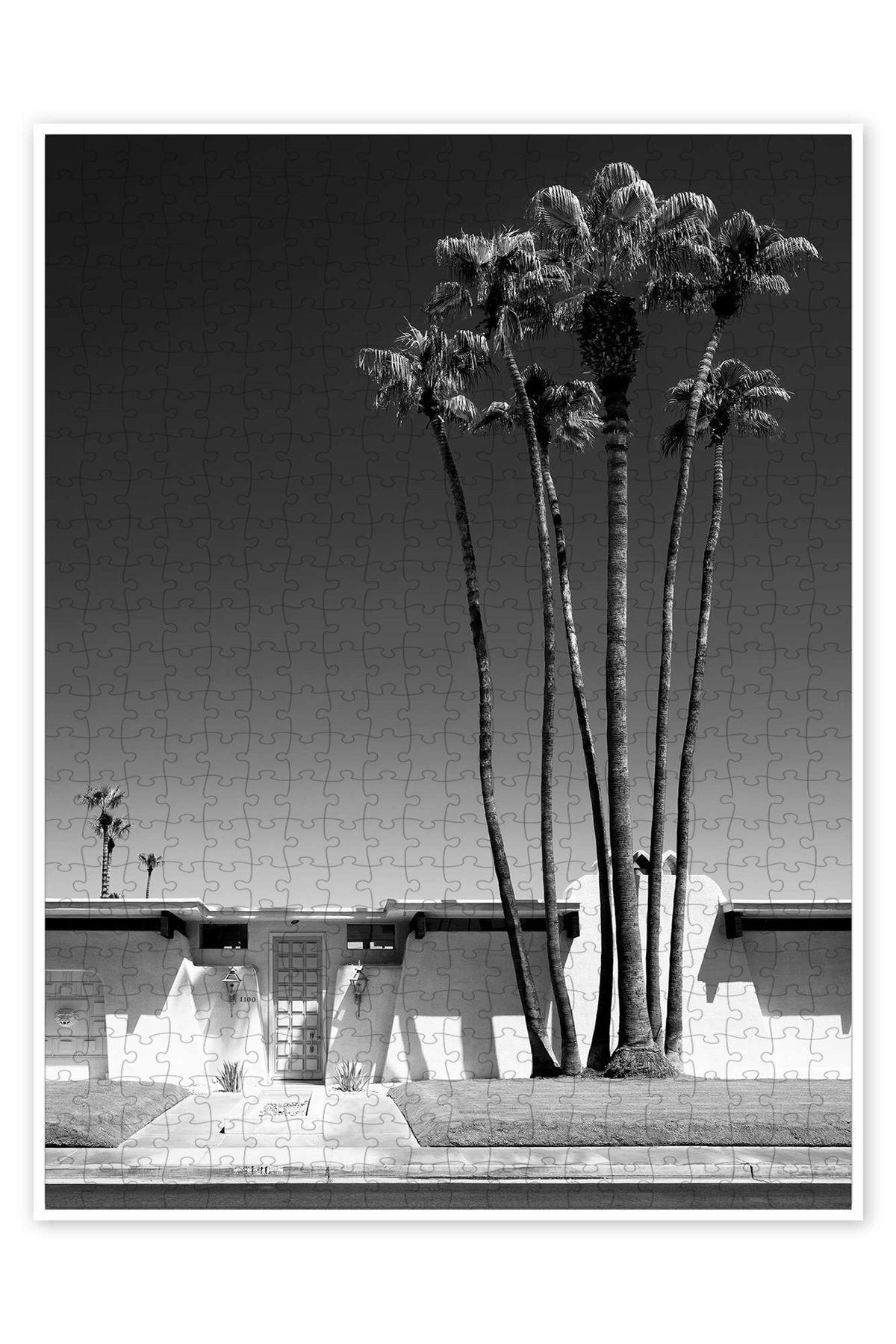 Jeronkarji Siyah Kaliforniya - Palm Springs 500 Parça Puzzle Yapboz Şehir Manzara Temalı Hobilik