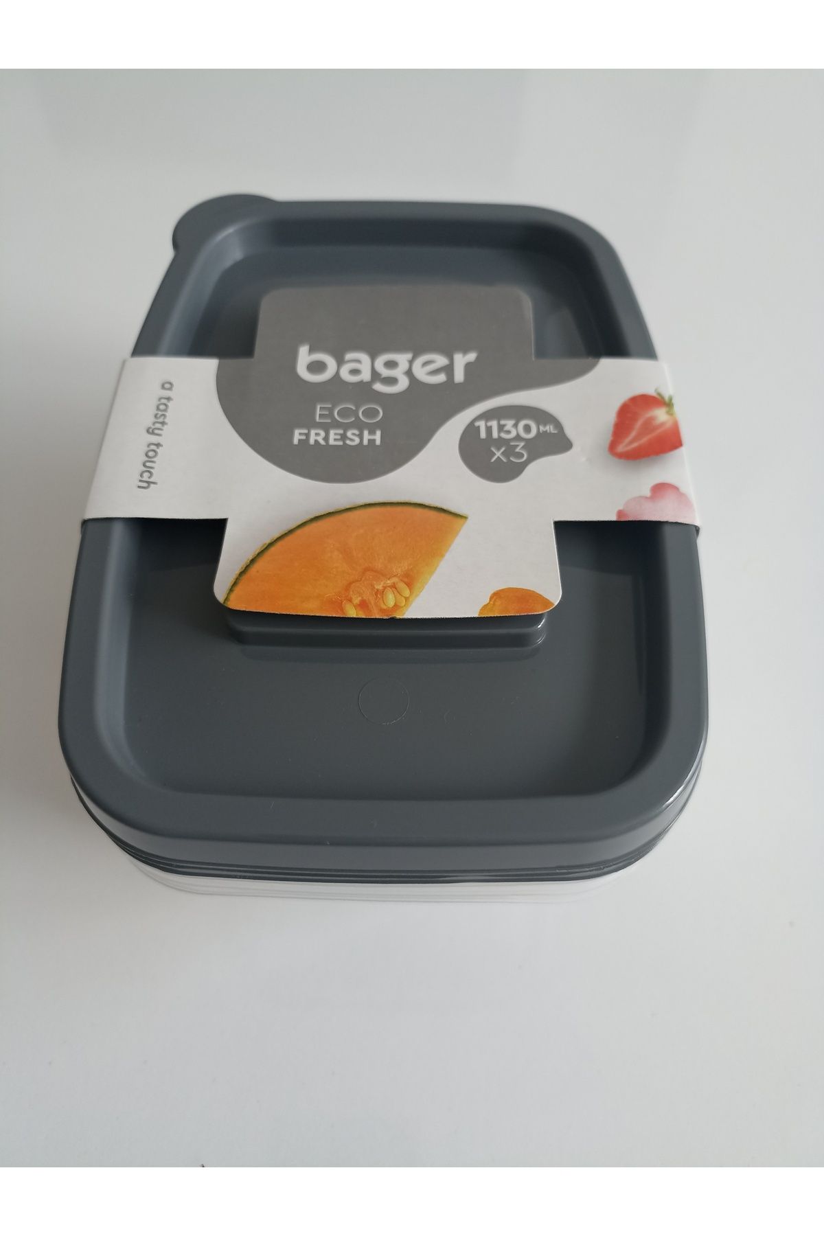 Bager plastik eco fresh 3'lü saklama kabı 1130 ml