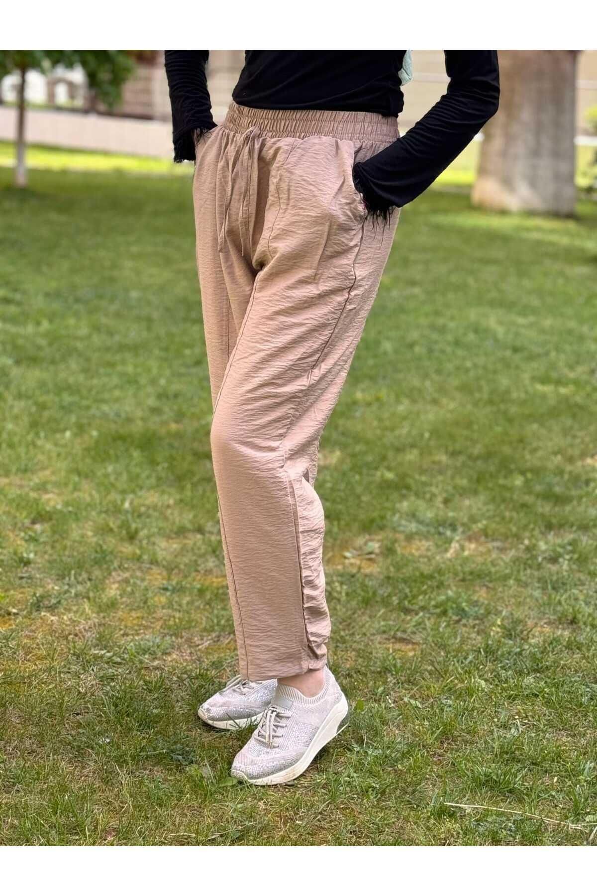 BAYRAKÇIOĞLU YAZLIK KETEN BAMBU CRUSH BATTAL VE NORMAL BEDEN PANTOLON