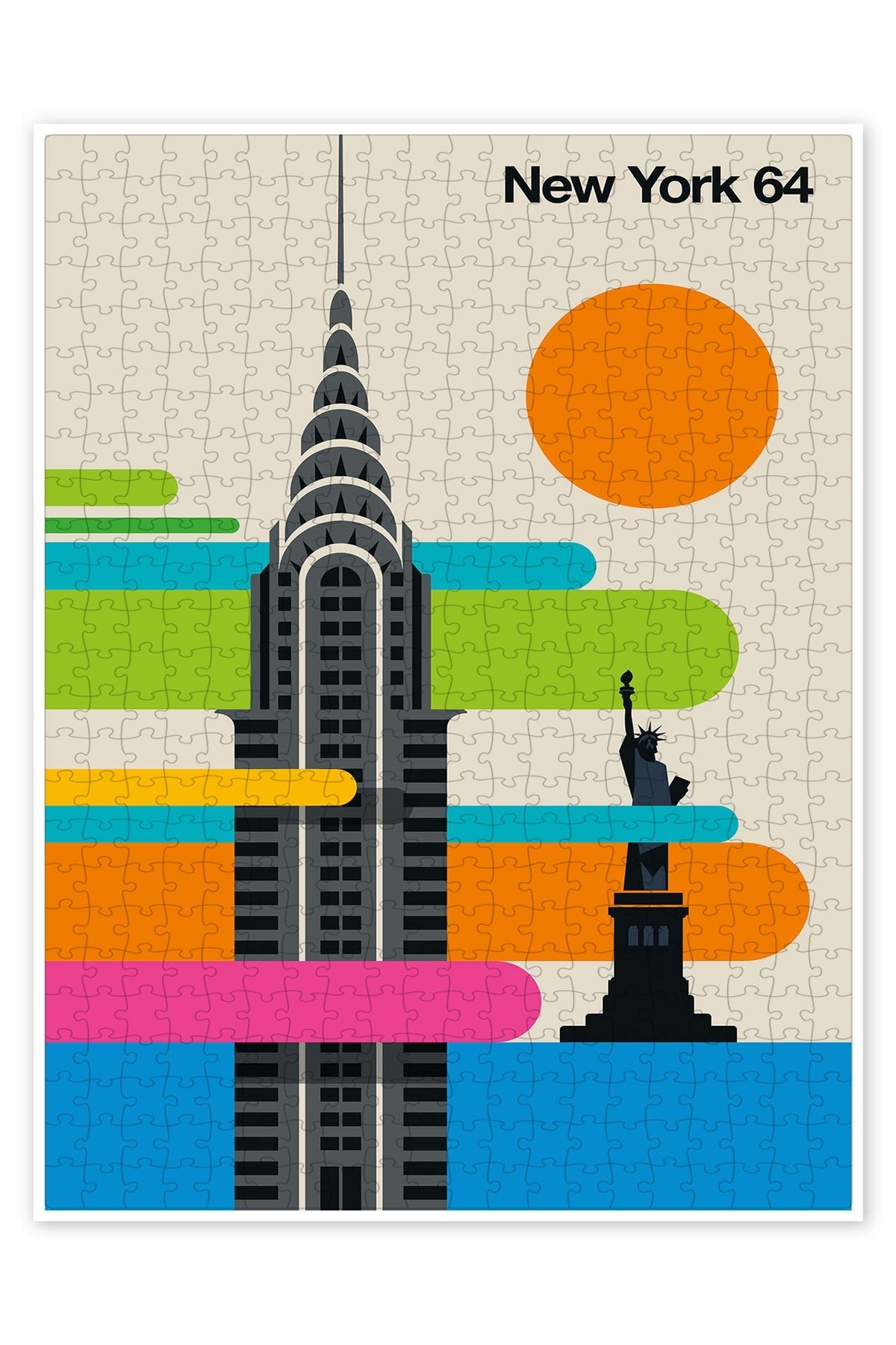 Jeronkarji New York 64 500 Parça Puzzle Yapboz Şehir Manzara Temalı Hobilik