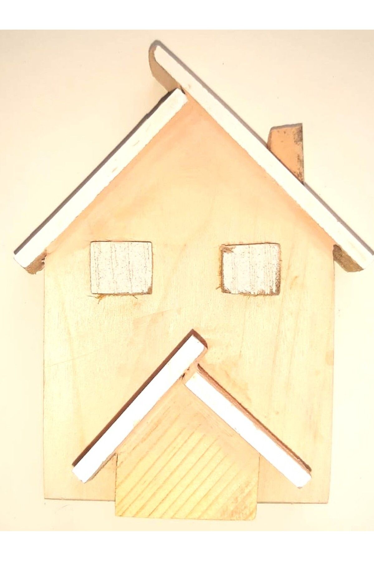 ELSA 🏡 Ahşap Çatılı Ev Seti – 5’li Hobi ve Dekoratif Obje