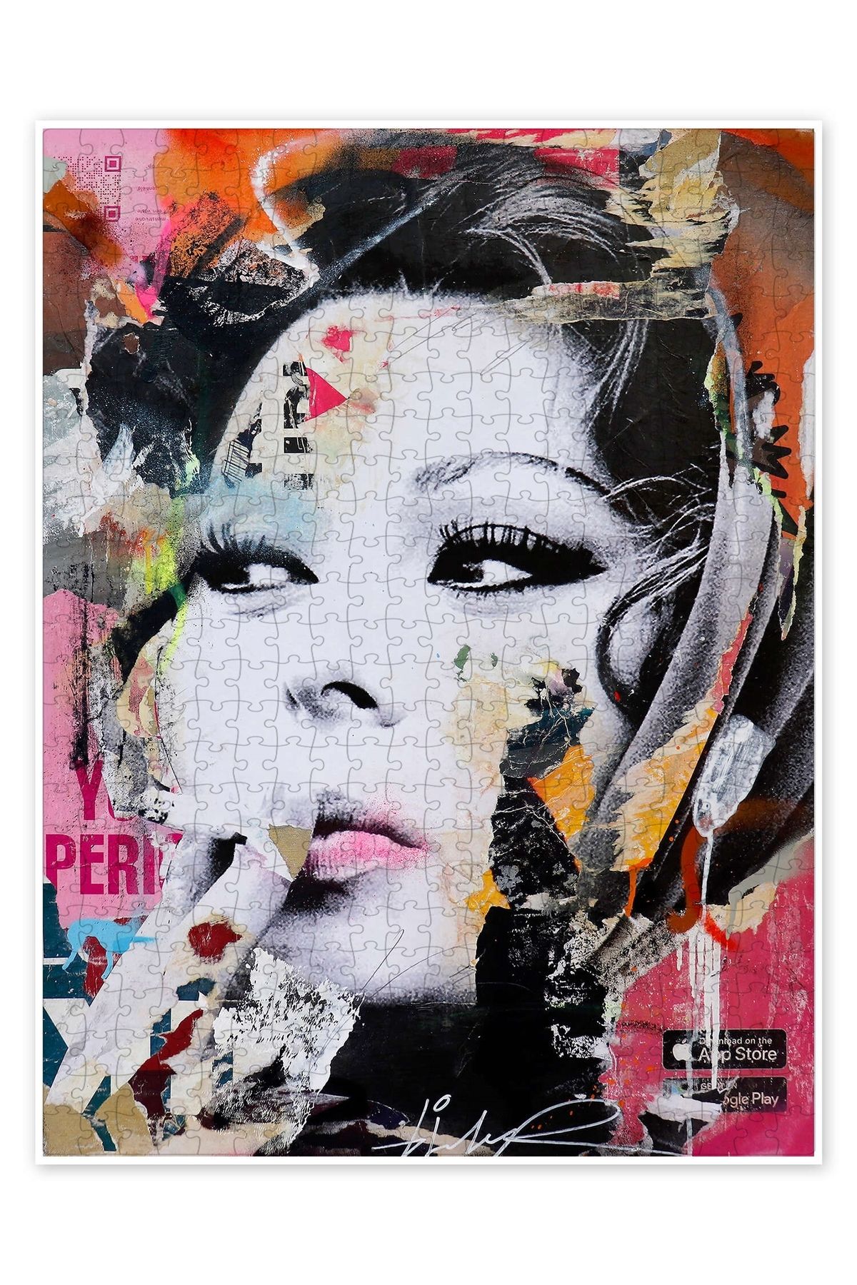 Jeronkarji Sophia Loren II 500 Parça Puzzle Yapboz Bohem Soyut Sanat Temalı