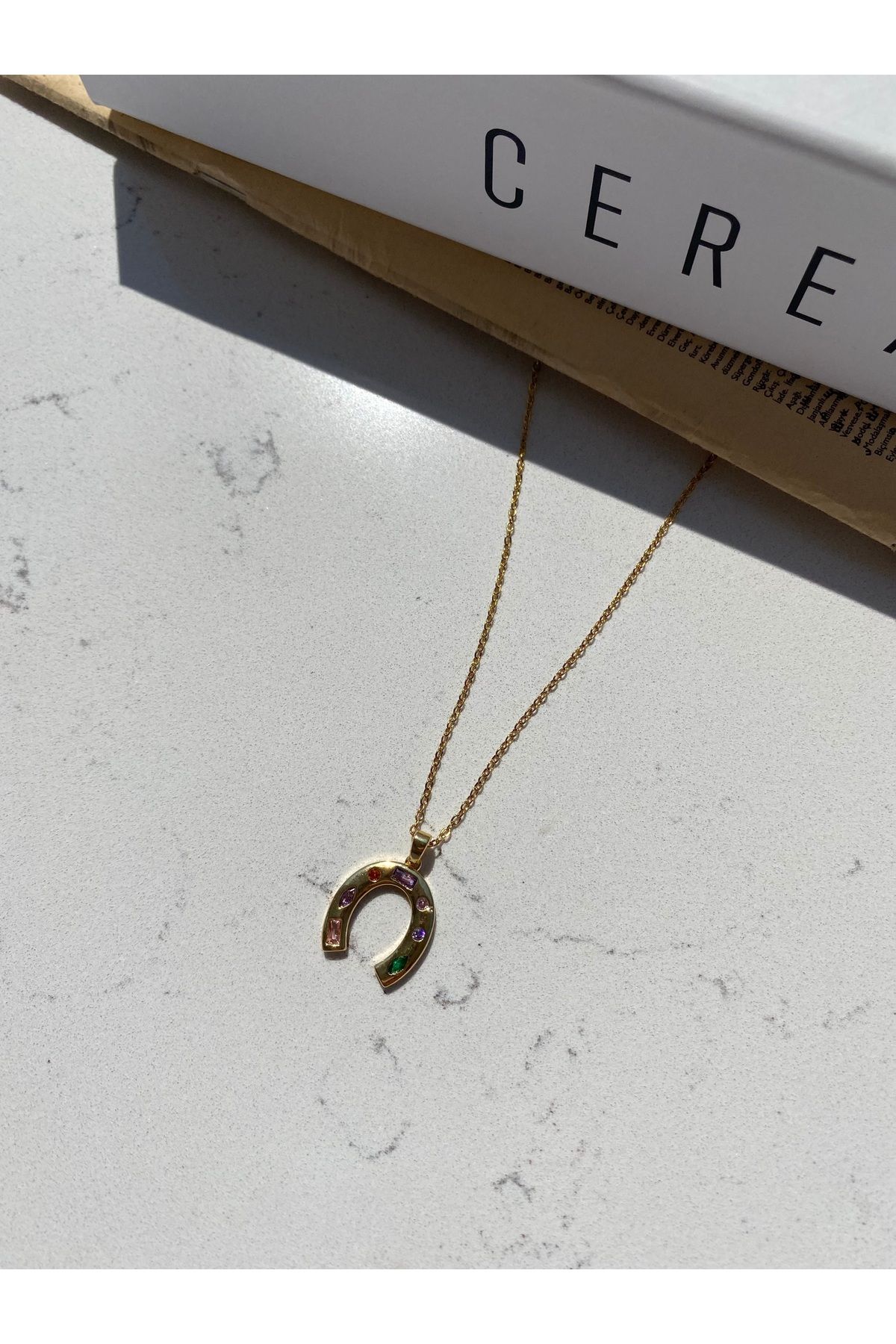 shop Çelik kolye , nal kolye ,zirkon taşlı kolye