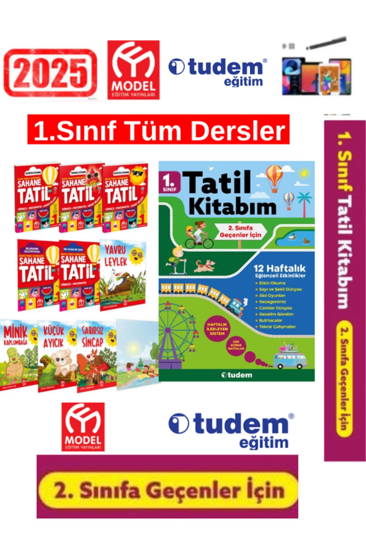 Okyanus Yayıncılık Model Eğitim 1.Sınıf Şahane Yaz Tatil Kitabı+Tudem 1.Sınıf 12 Haftalık Yaz Tatil Seti