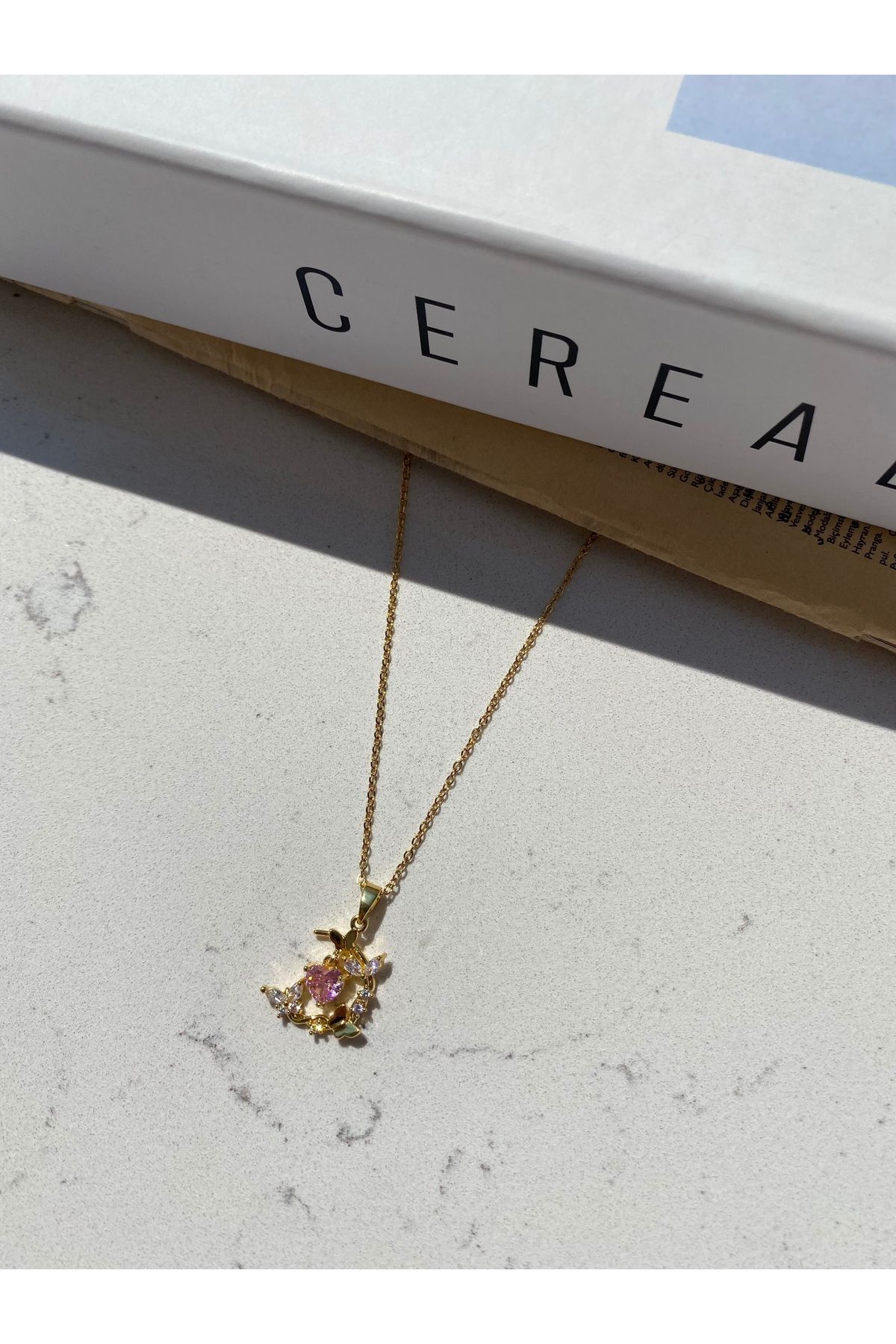 shop Çelik kolye ,zirkon taşlı kolye ,şık kolye