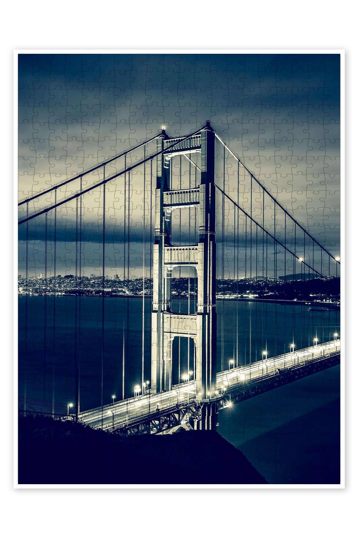 Jeronkarji Golden Gate Köprüsü, San Francisco 500 Parça Puzzle Yapboz Şehir Manzara Temalı Hobilik