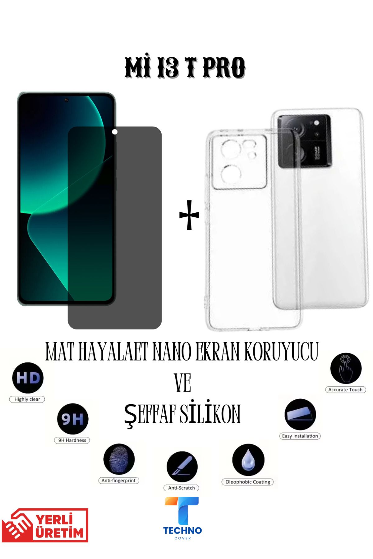 foxpower Mi 13t Pro Mat Hayalet Nano Ekran Koruyucu Ve Şeffaf Kılıf 2li Avantajlı Paket