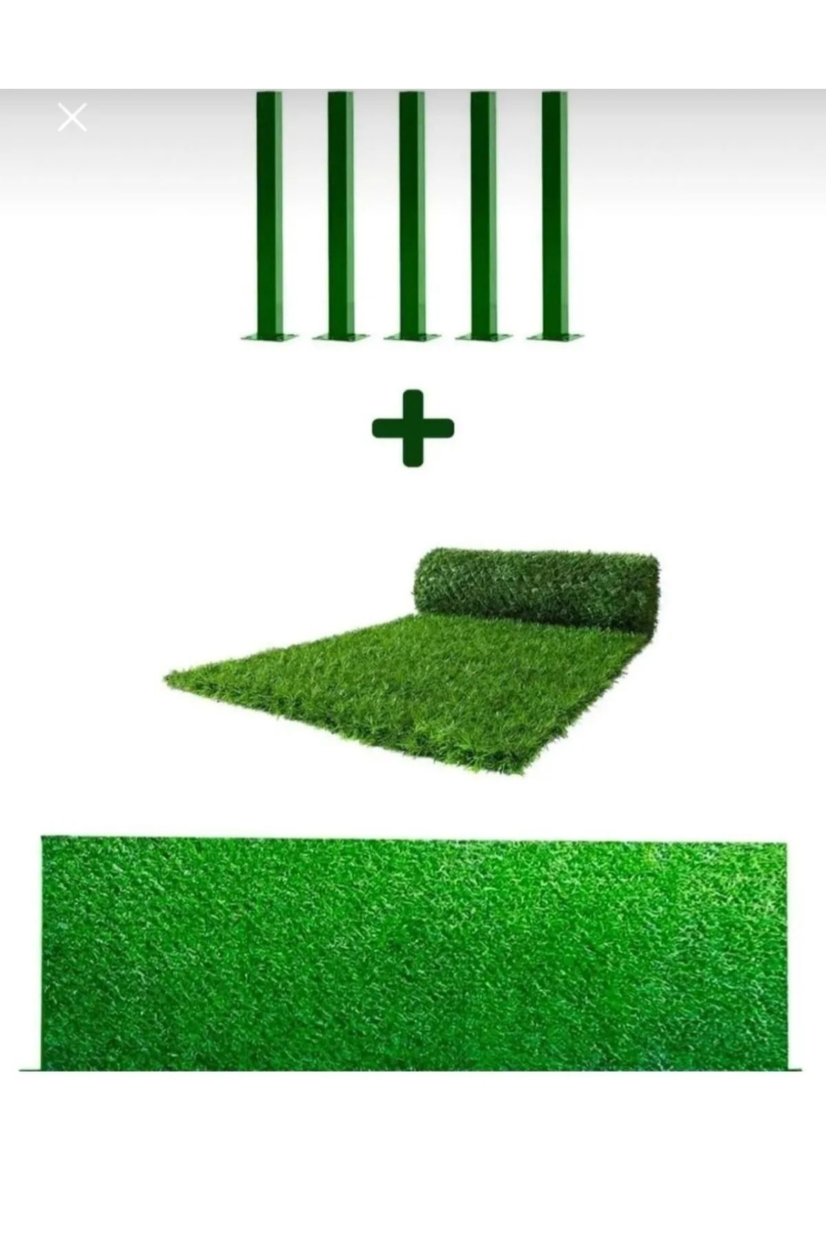 Hat Tel Çit 80 cm x 10 metre çim çit + 5 adet direk set