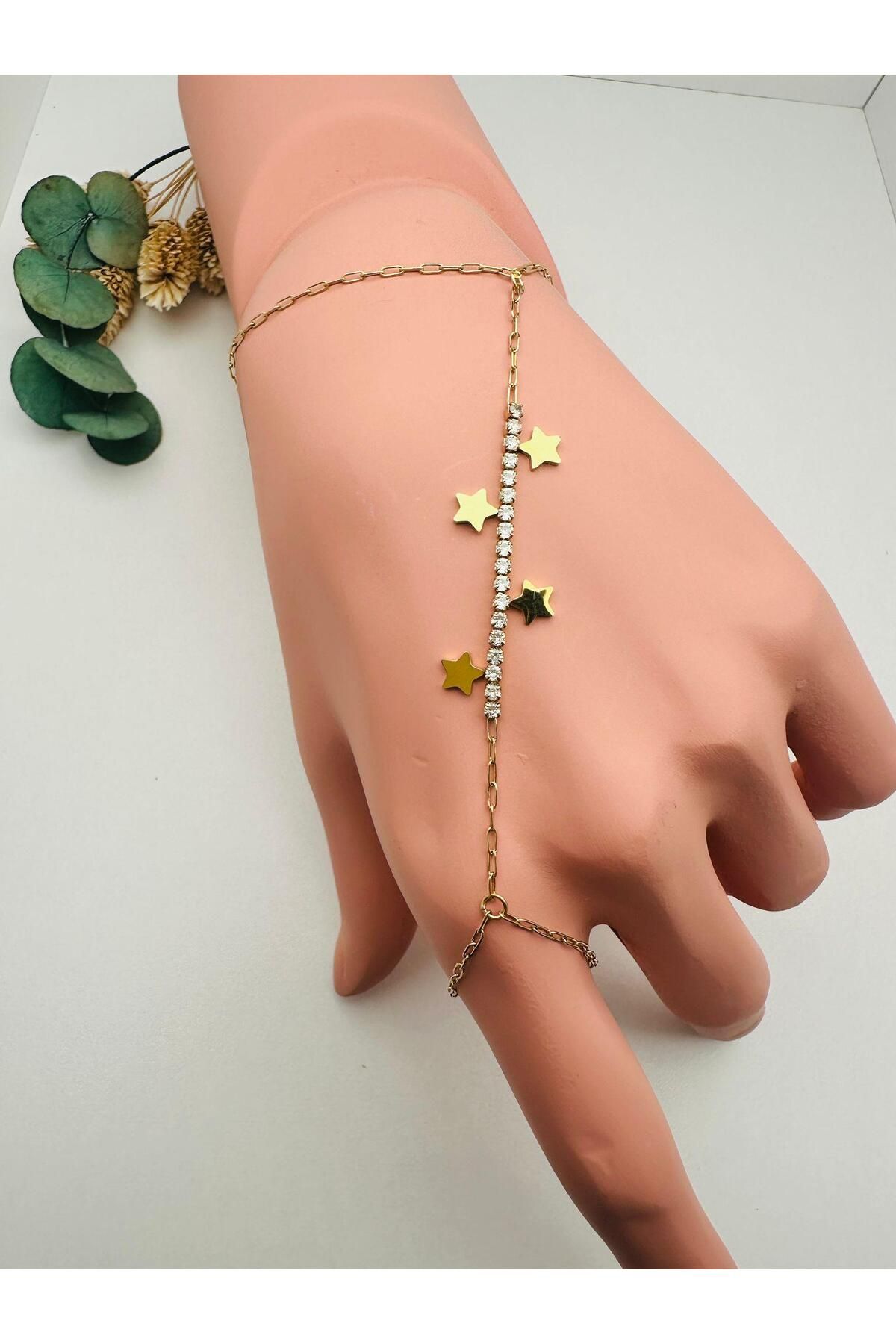 GLY ÇLKBİJUTERİ Yıldız veTaş Detaylı Çelik Şahmeran (Gold) Şh 5334