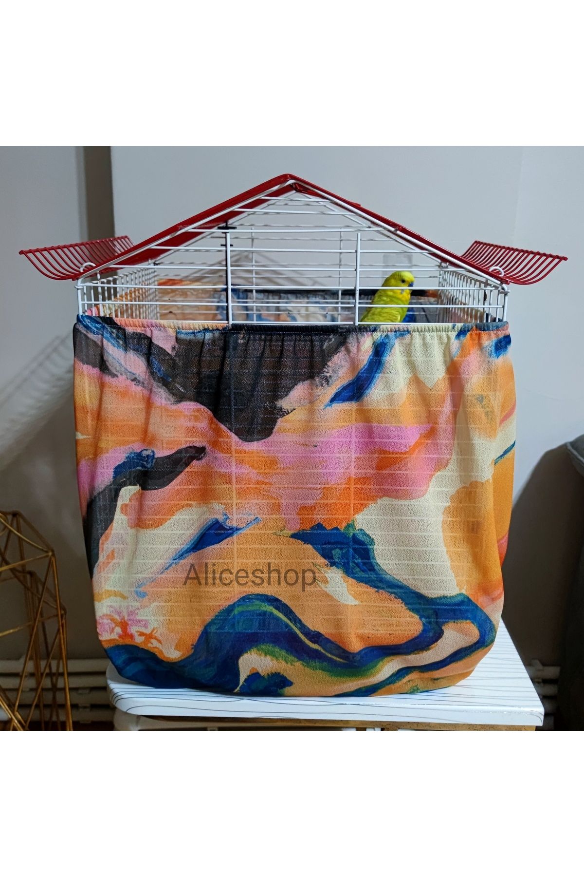 aliceshop Kafes Tülü Kafes Örtüsü Sık Dokuma Likralı Kumaş L-Xl-XXL Kafeslere Uygundur