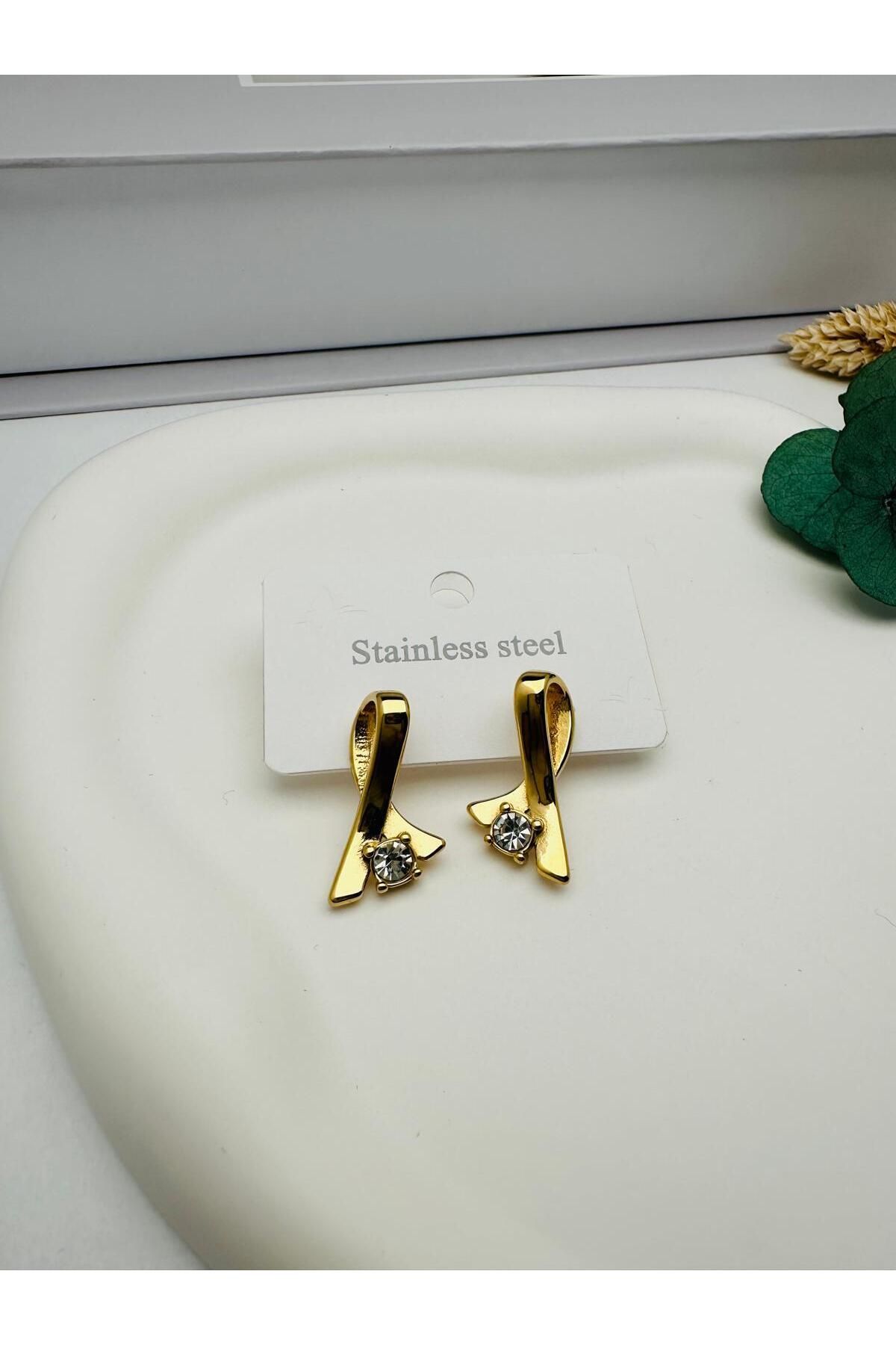 nerede bulurum Çelik Küpe (Gold) Kp510