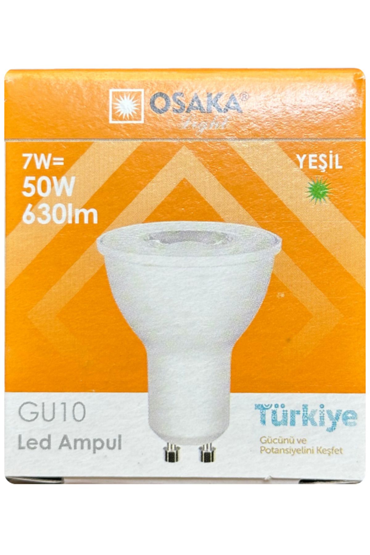 Osaka (1 ADET) 7w Yeşil Işık Gu10 Duylu Led Çanak Ampul