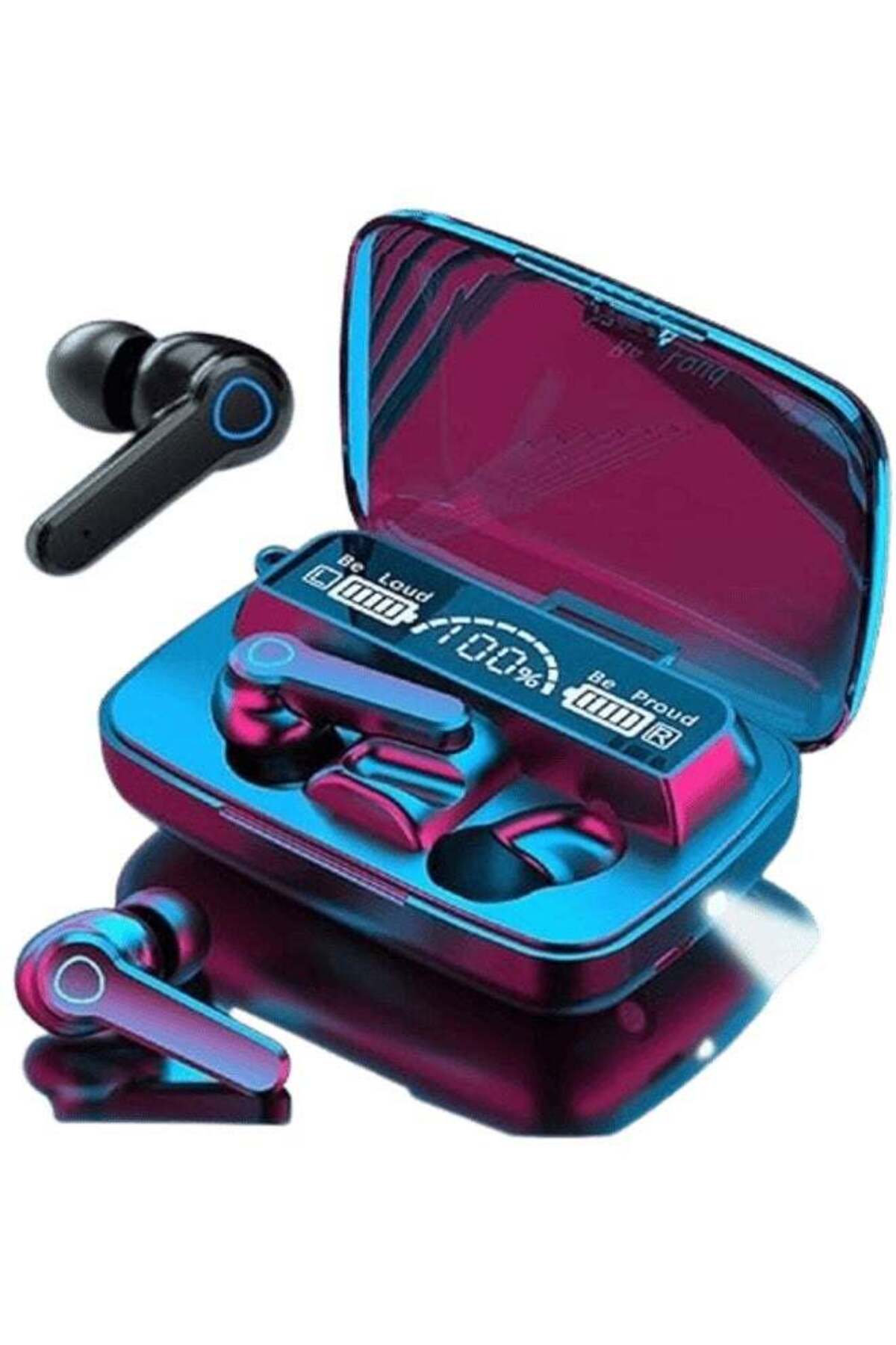 سماعات أذن لاسلكية M19 مستوردة تعمل باللمس، شاشة L...