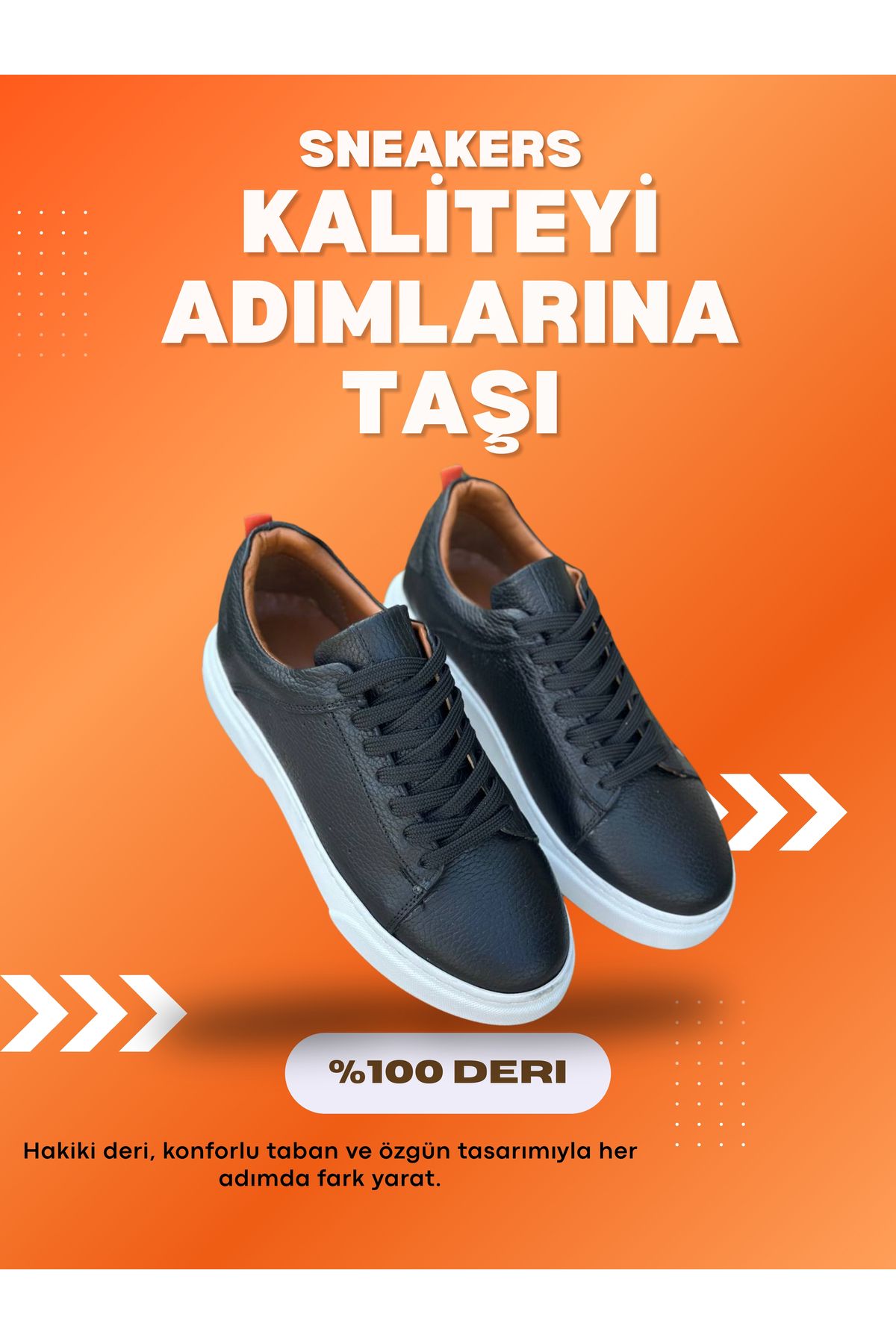 shcenco Hakiki Deri Erkek Sneaker Ayakkabı – El İşçiliği ve Konforlu Taban
