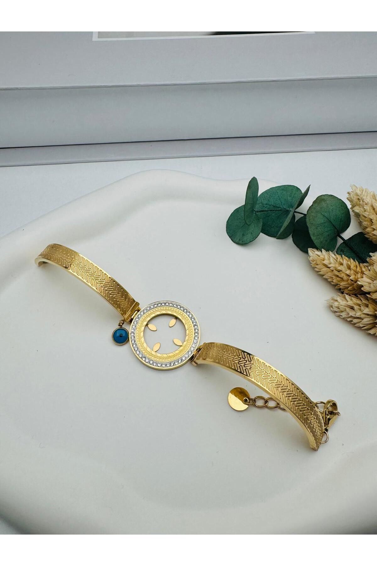 GLY ÇLKBİJUTERİ Çeyrek Takmalı Çelik (uzatmalı) Kelepçe (Gold)
