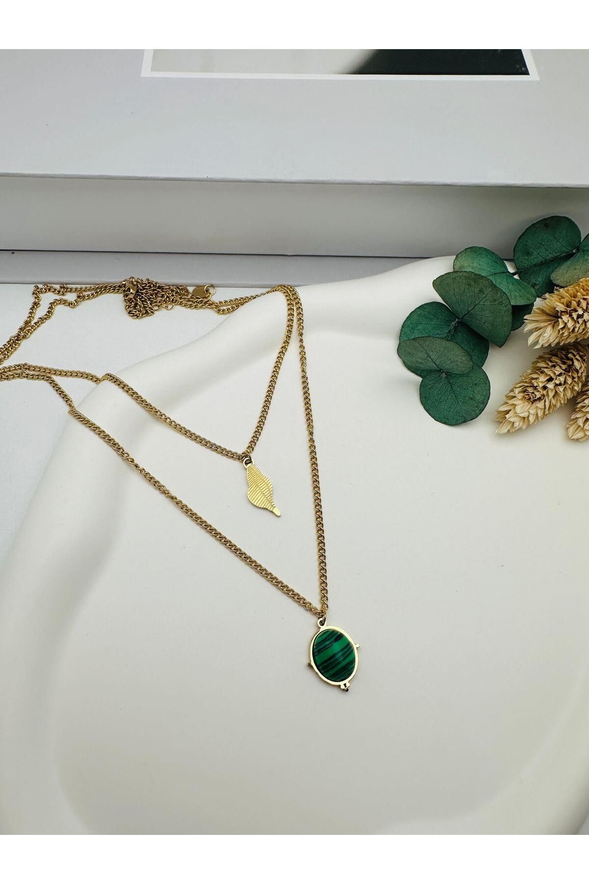 nerede bulurum Çelik kolye (Gold) 0106109
