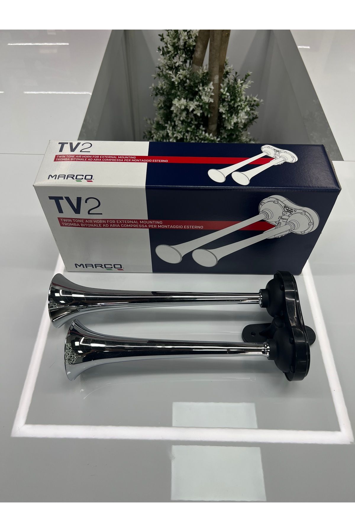 Marco İTALY TV2 Krom Kaplamalı Metal Korna