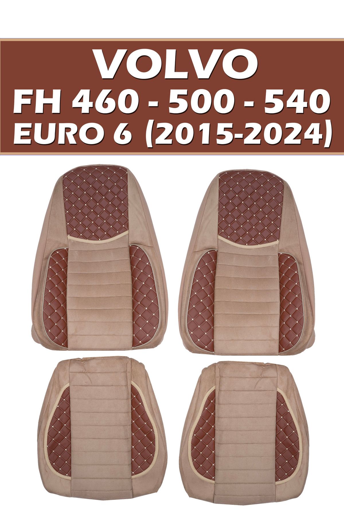 VIPTIRSHOP VOLVO FH 460-500-540 EURO 6 (2015-2024) DERİ SÜET ORTAPEDİK KOLTUK KILIFI