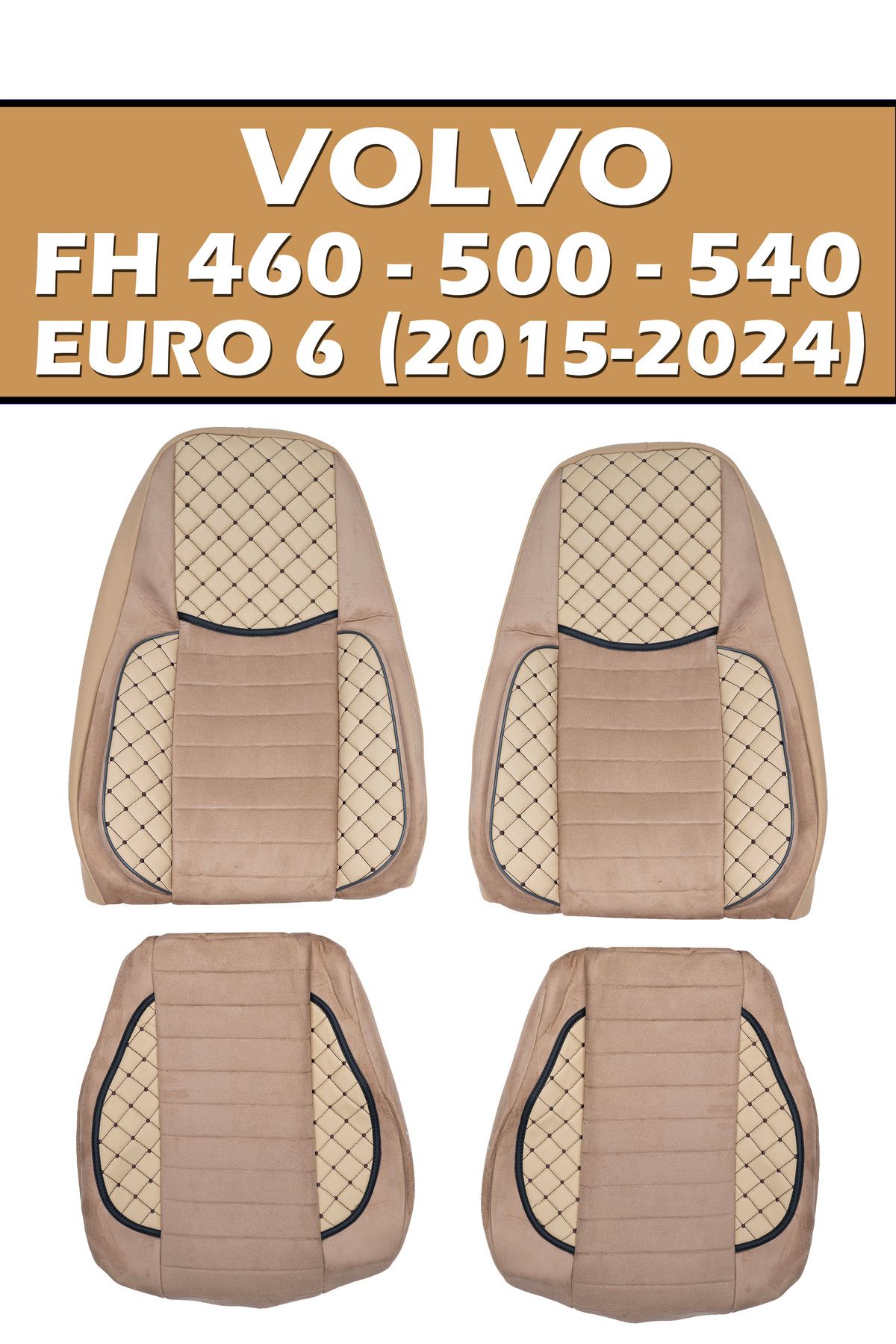 VIPTIRSHOP VOLVO FH 460-500-540 EURO 6 (2015-2024) DERİ SÜET ORTAPEDİK KOLTUK KILIFI