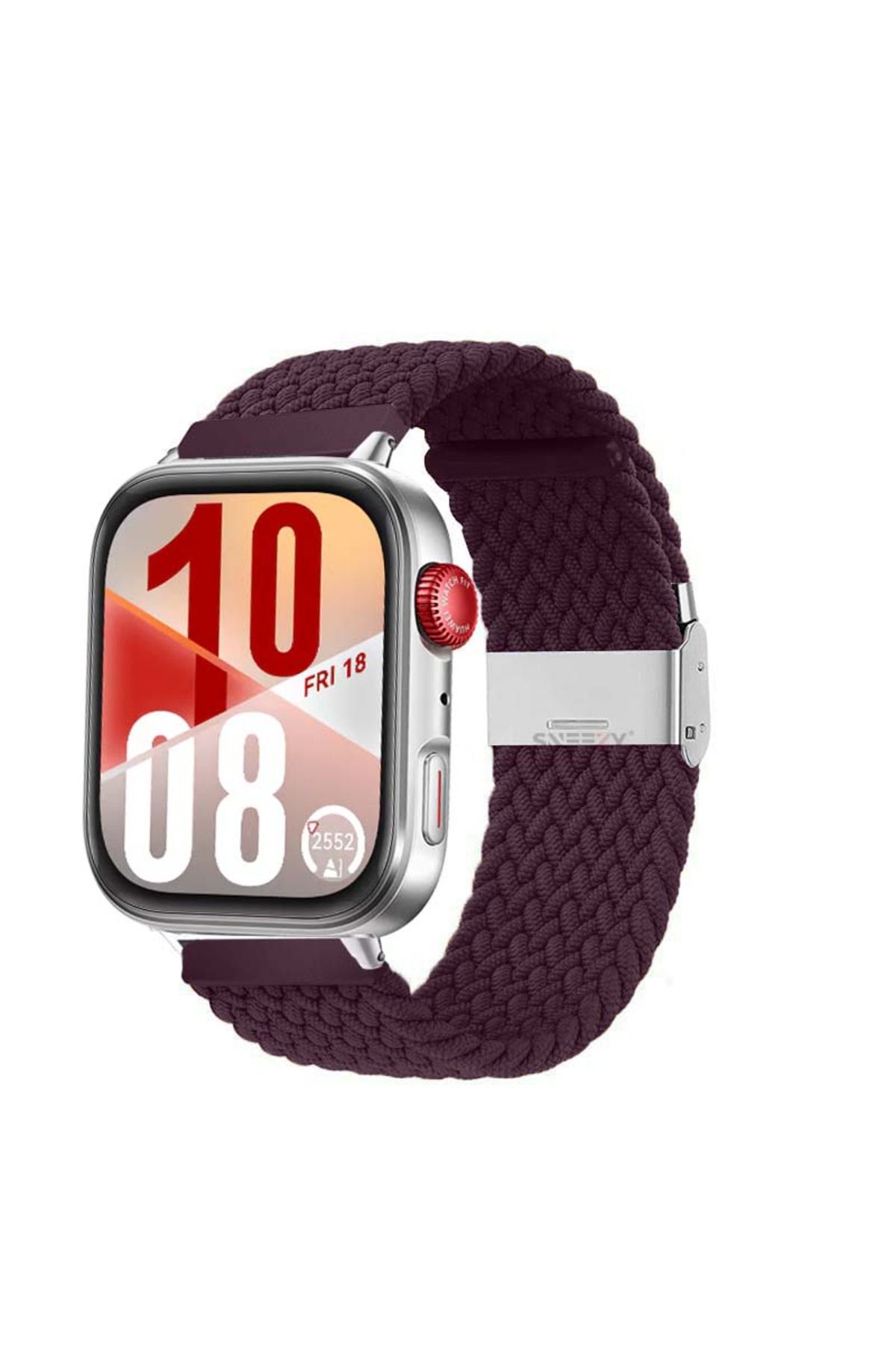 Sneezy Huawei Watch Fit 4 Fit 4 Pro İle Uyumlu Metal Klipsli Solo Fiberlink Yumuşak Kumaş Örgü Kordon