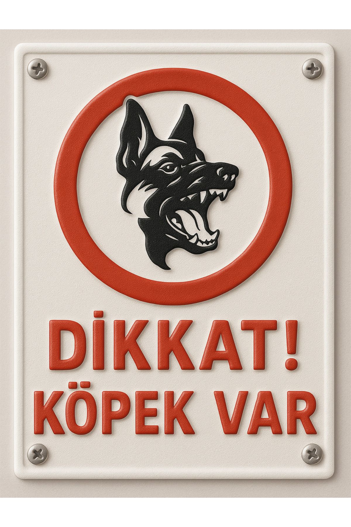 sıradışıhediyem DİKKAT KÖPEK VAR UYARI LEVHASI 20X15CM METAL