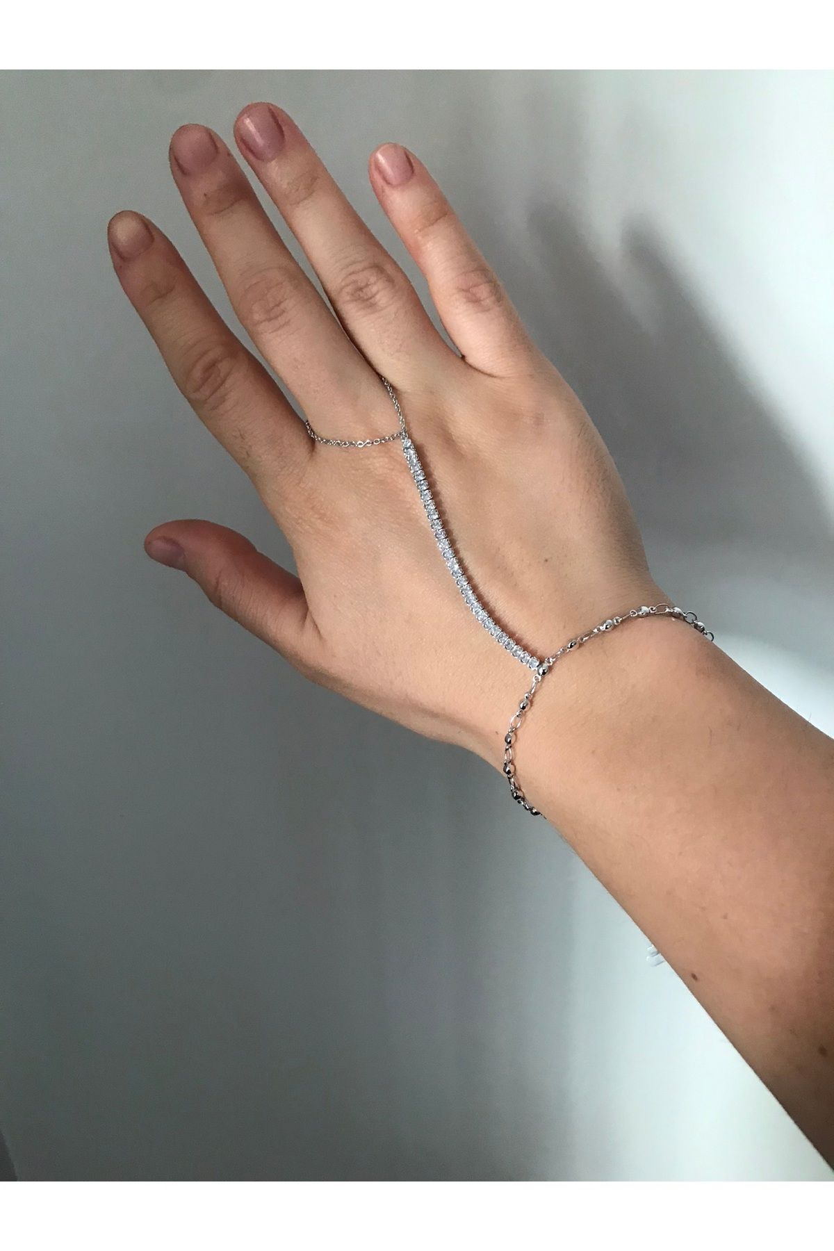 shop SU YOLU PARLAK GÜMÜŞ RENKLİ ŞAHMERAN MİNİ DORİKA TAŞLI