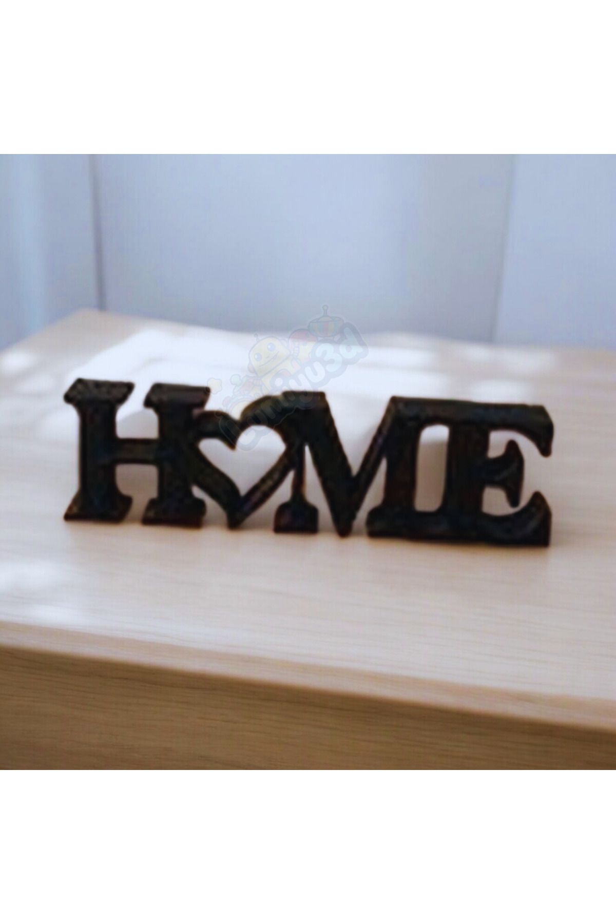 Cuteo Home Yazılı Dekoratif Biblo Masaüstü Dekor - Siyah