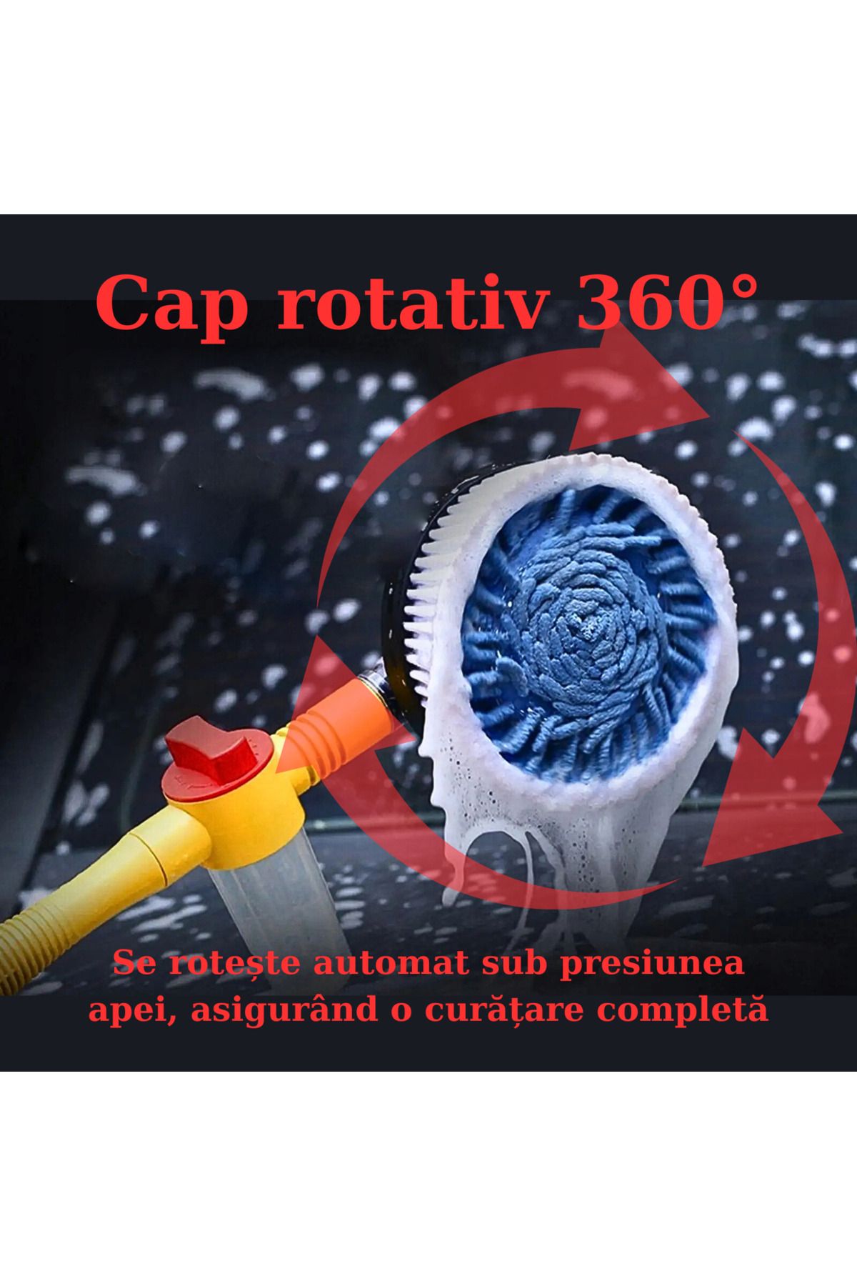 Generic-APF® Car Wash Rotating Brush – Automatic Foaming, Long Handle 100cm 8