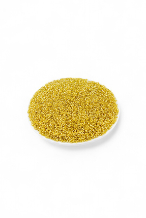 Serhat Aksesuar ve El İşçilik Kristal Altın Sarı (11/0) 2 mm Kum Boncuğu 100 gr