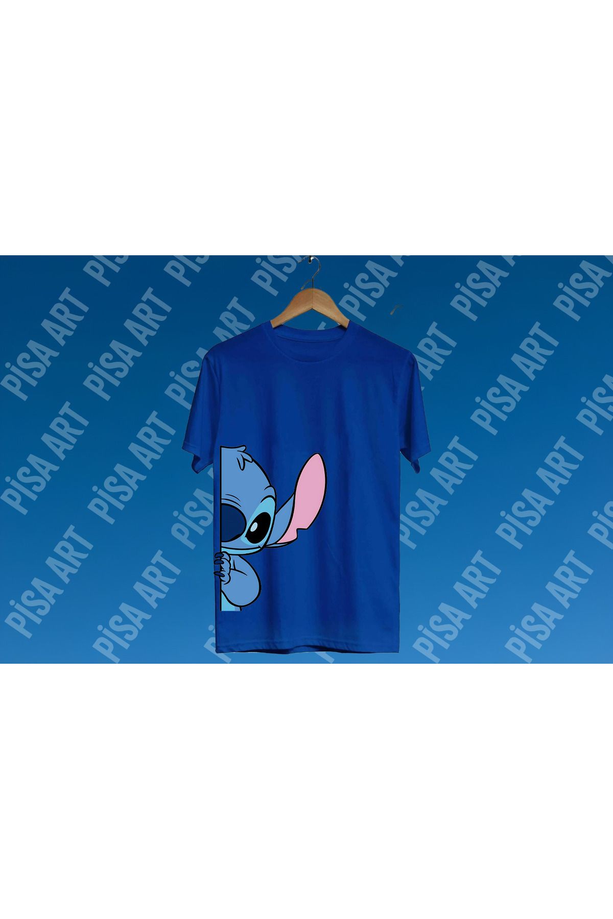 Pisa Art Stitch Yan Baskılı Özel Tasarım Unısex T-Shırt