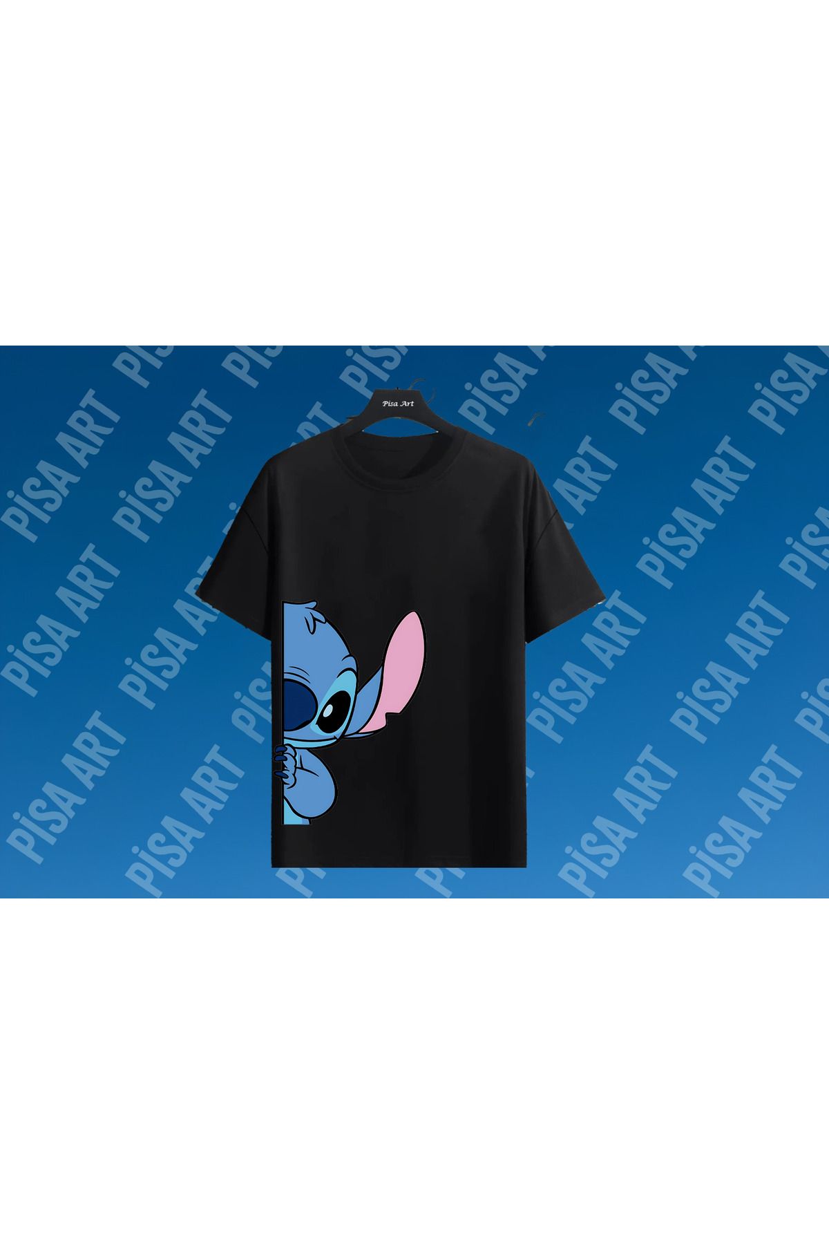 Pisa Art Stitch Yan Baskılı Özel Tasarım Unısex T-Shırt
