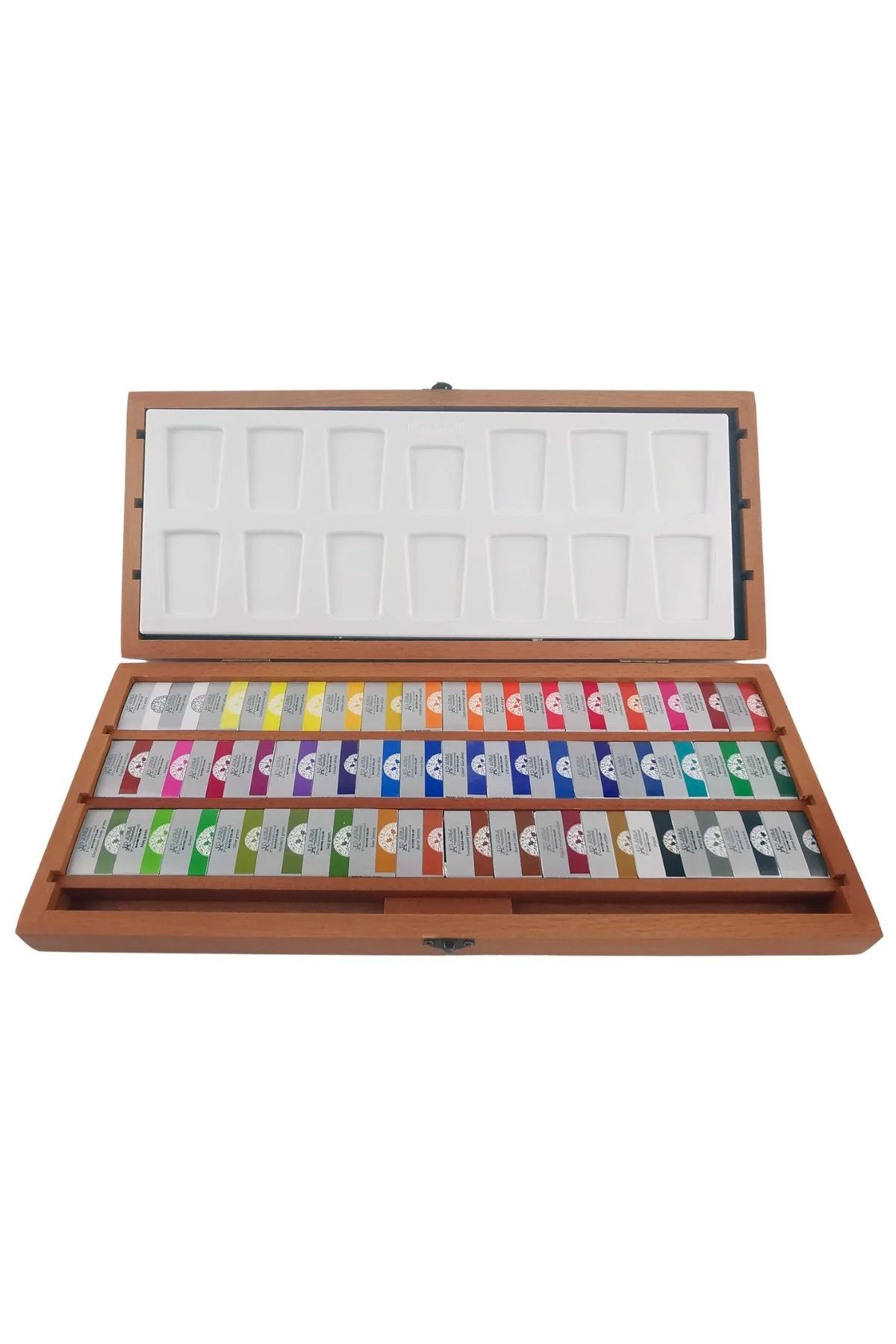 Afra Artists Water Colours Sulu Boya Tam Tablet Seti Ahşap Kutu 64lü Özel Profesyonel Seri