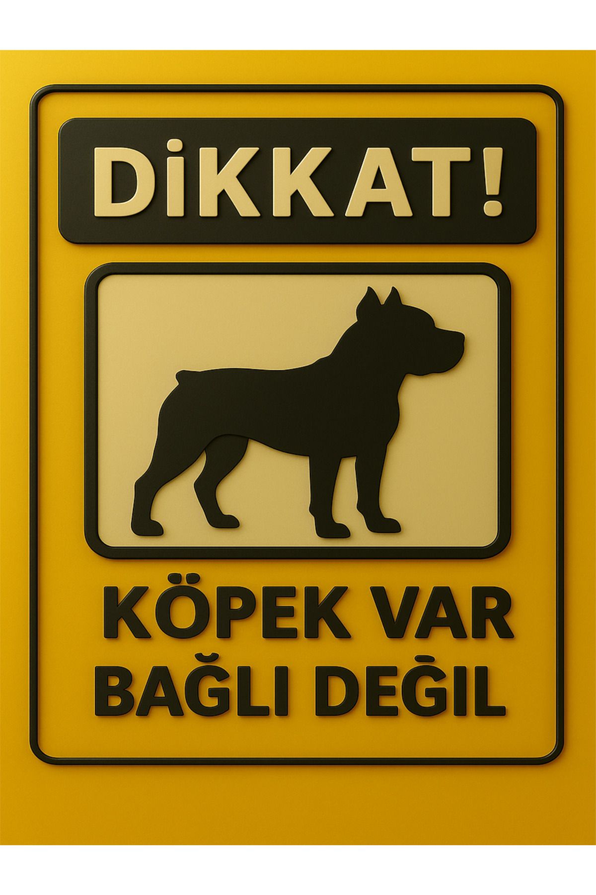 sıradışıhediyem DİKKAT KÖPEKVAR UYARI LEVHASI 20X15CM METAL
