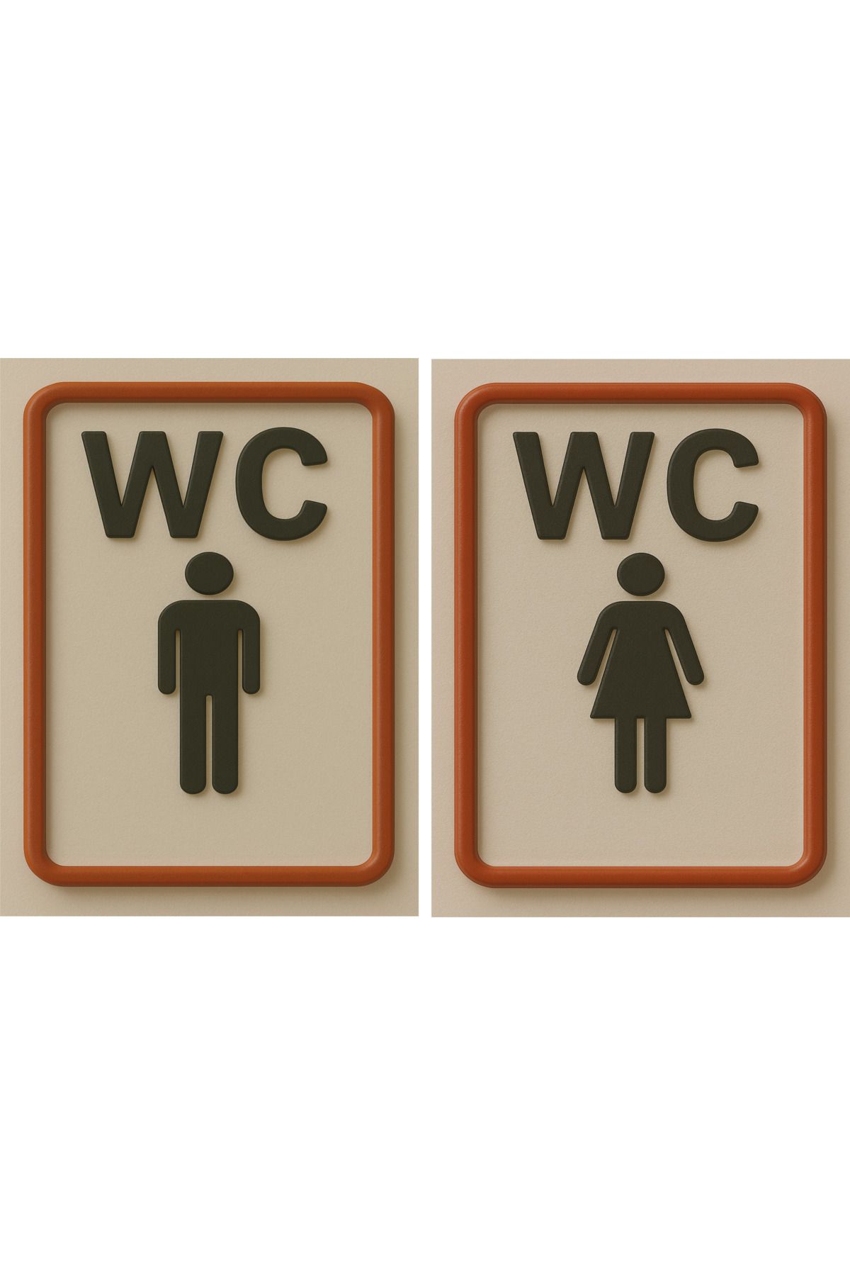 sıradışıhediyem WC 2li set UYARI LEVHASI 20X15CM METAL