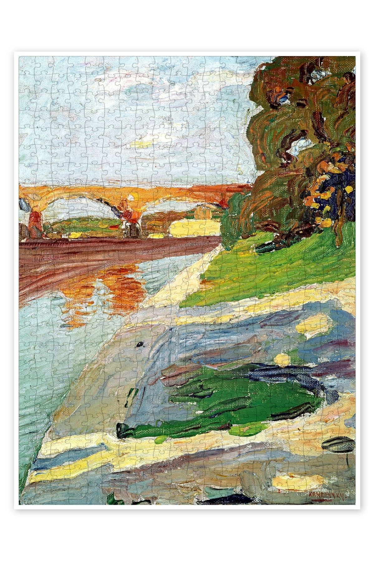 Jeronkarji Grosshessolohe yakınlarındaki Isar 500 Parça Puzzle Yapboz Bohem Soyut Sanat Temalı