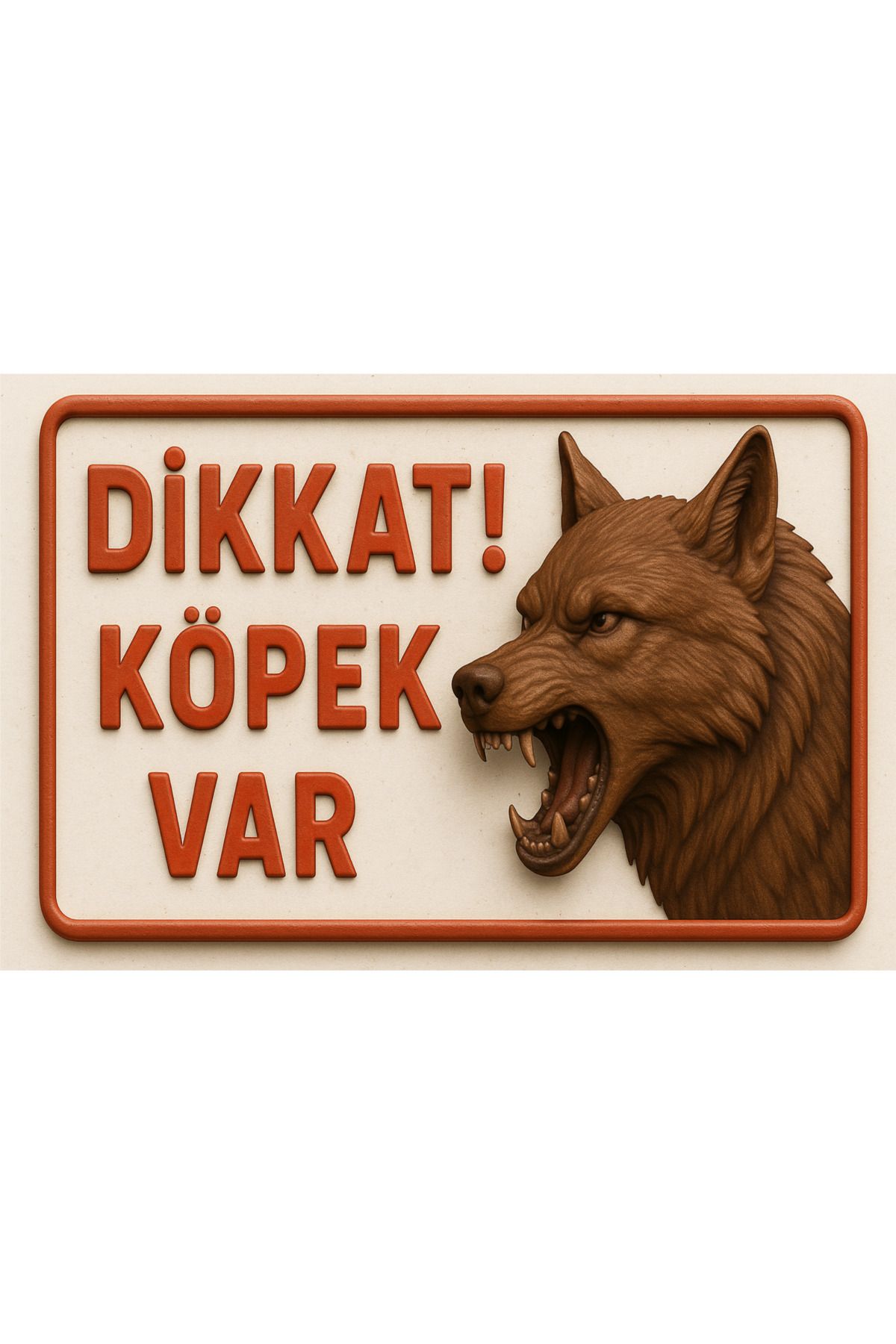 sıradışıhediyem DİKKAT KÖPEK VAR UYARI LEVHASI 20X15CM METAL